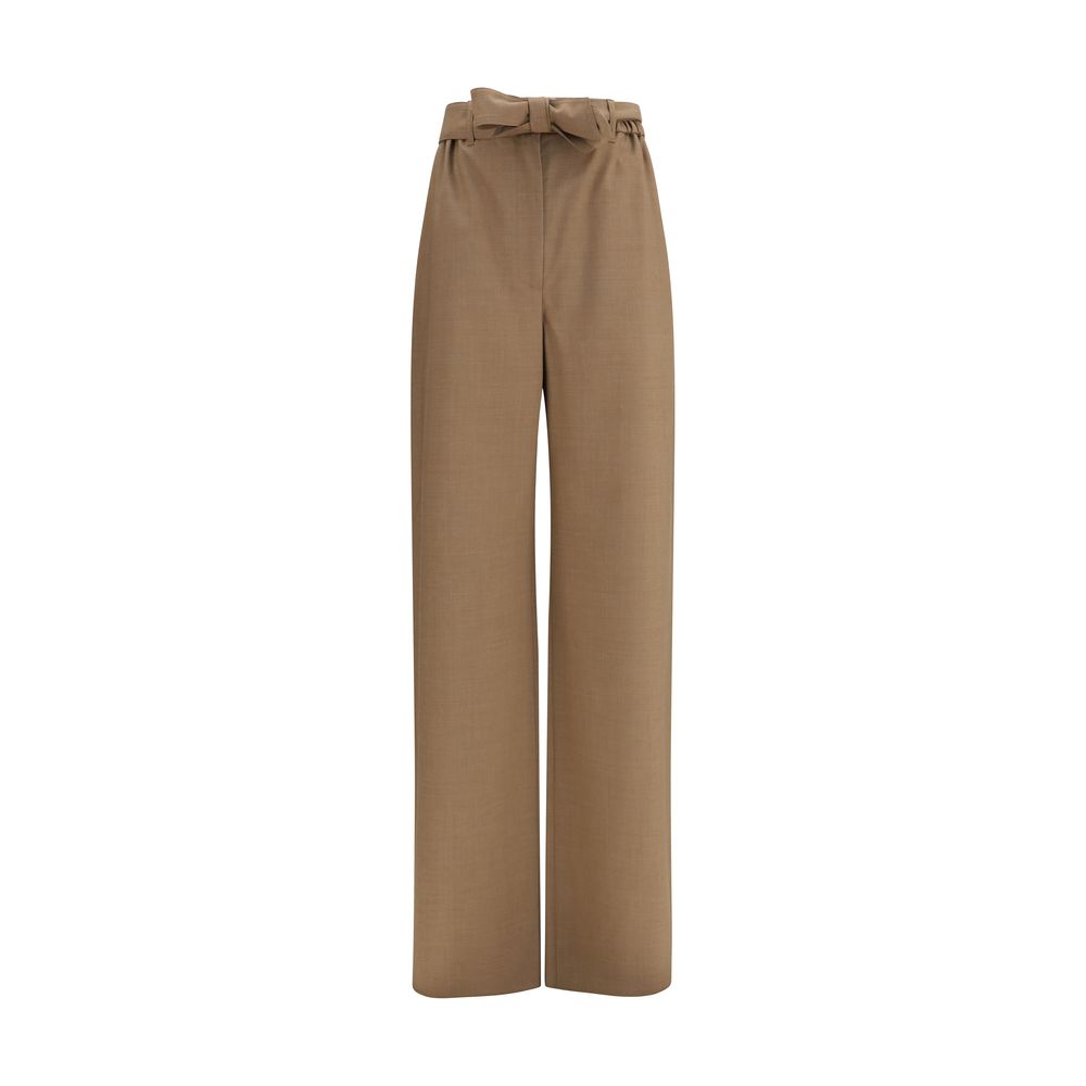 Max Mara Beige Fleece Wool Casual Pants | Regal Royce
