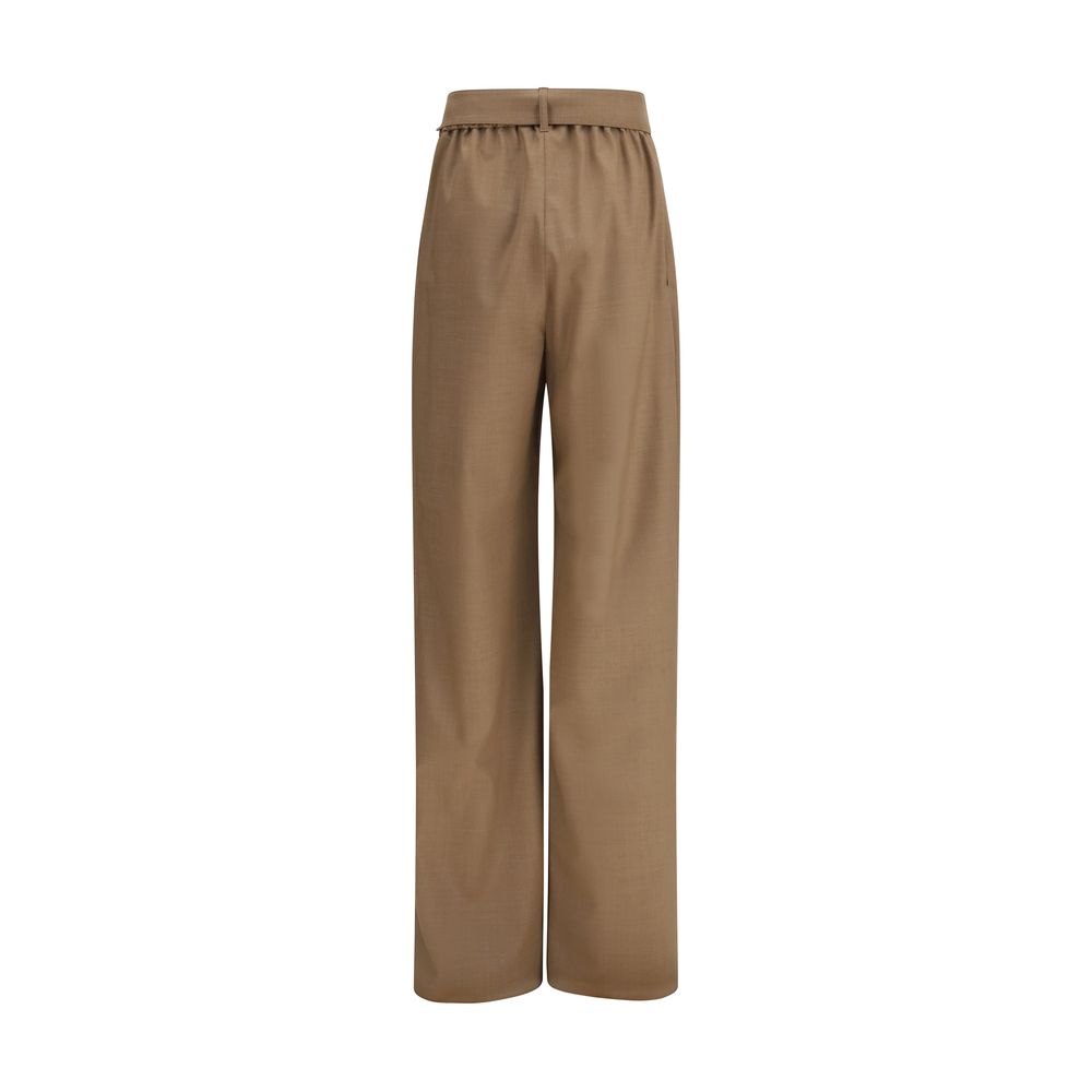 Max Mara Beige Fleece Wool Casual Pants | Regal Royce