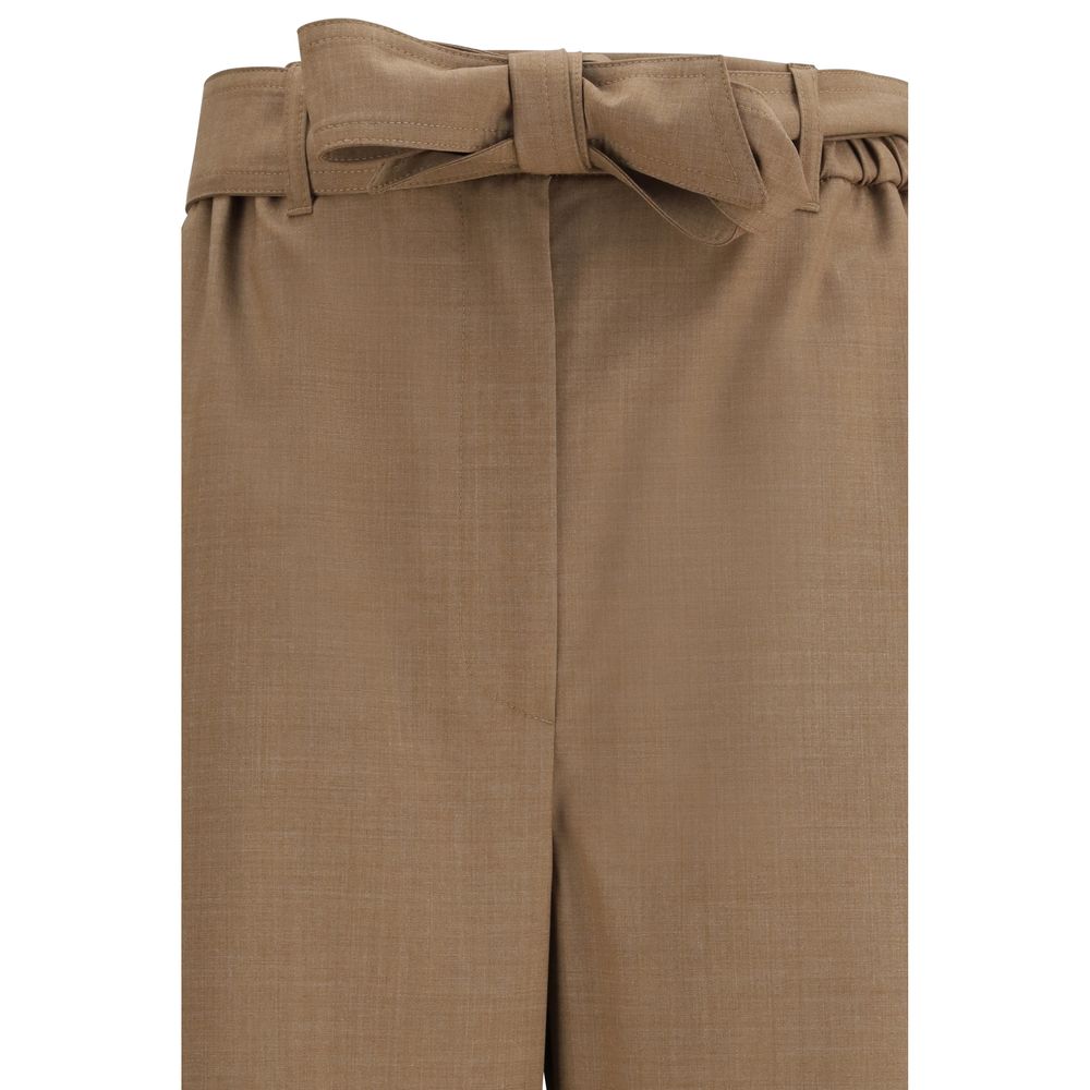 Max Mara Beige Fleece Wool Casual Pants | Regal Royce