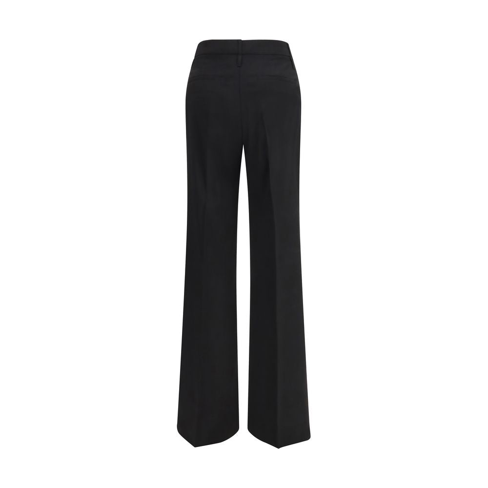 Max Mara Black Fleece Wool Flared Pants | Regal Royce