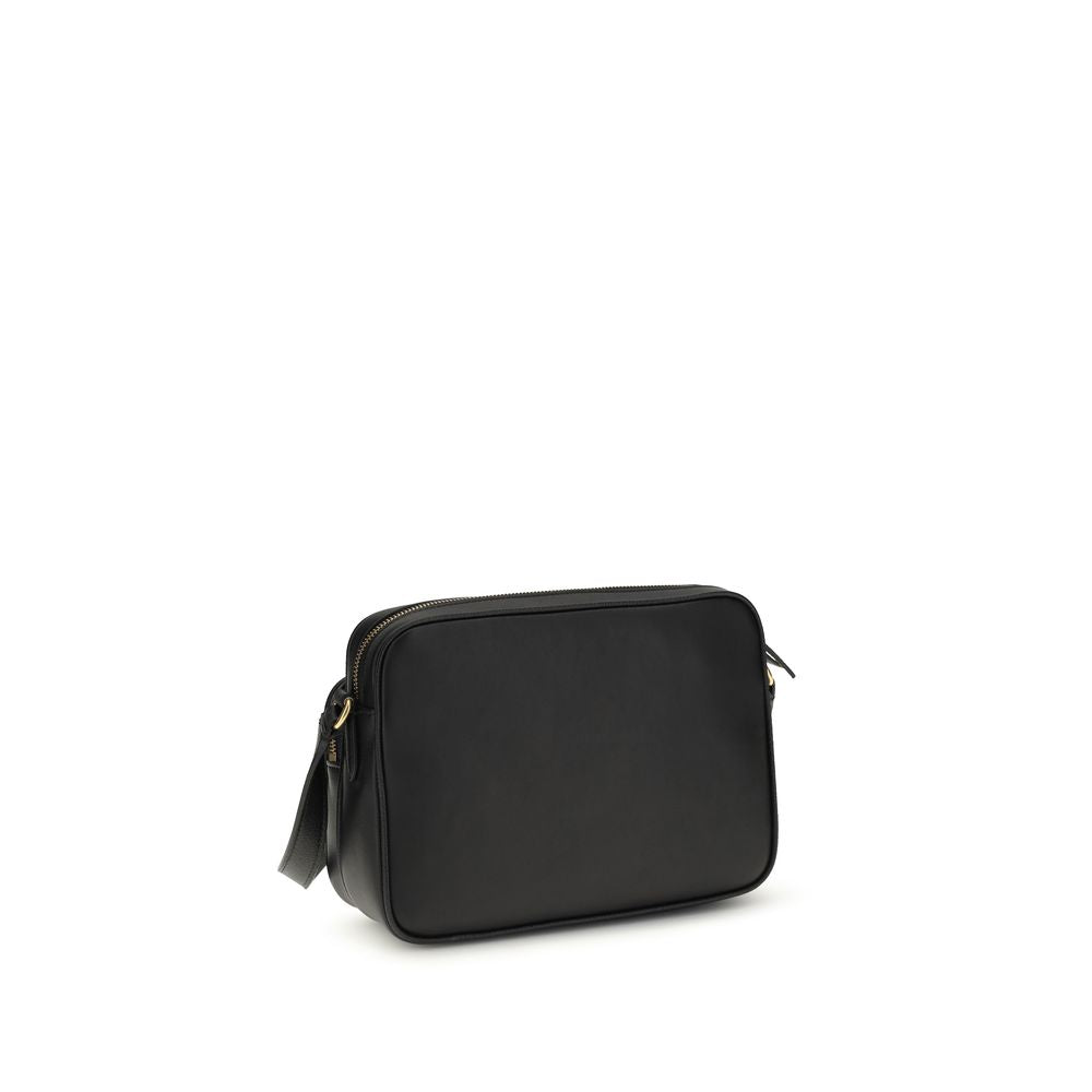 Valentino Garavani Black Calf Leather Bos Taurus Shoulder Bag | Regal Royce