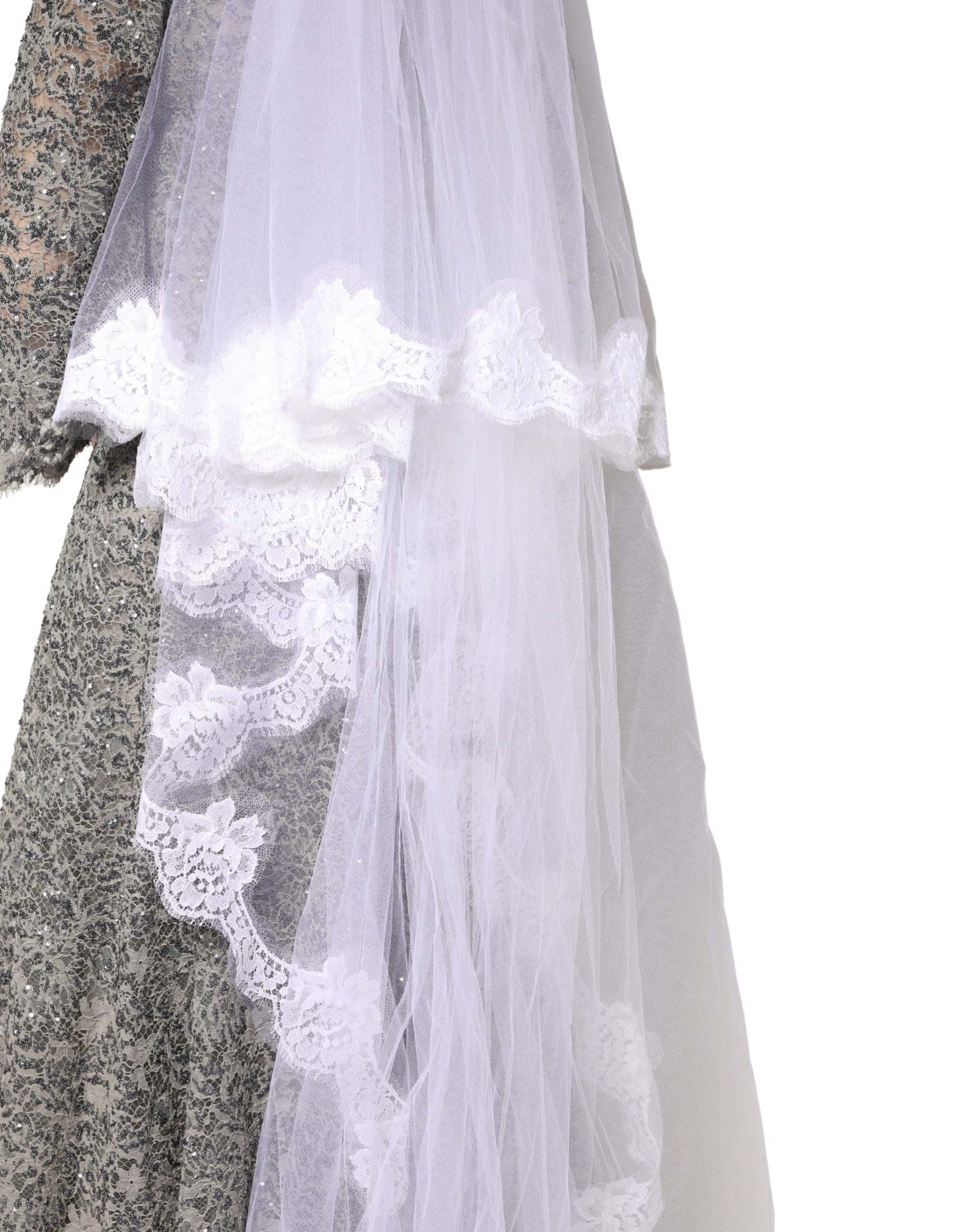 Dolce & Gabbana White Floral LaceNylon Floor Length 3M Long Veil | Regal Royce