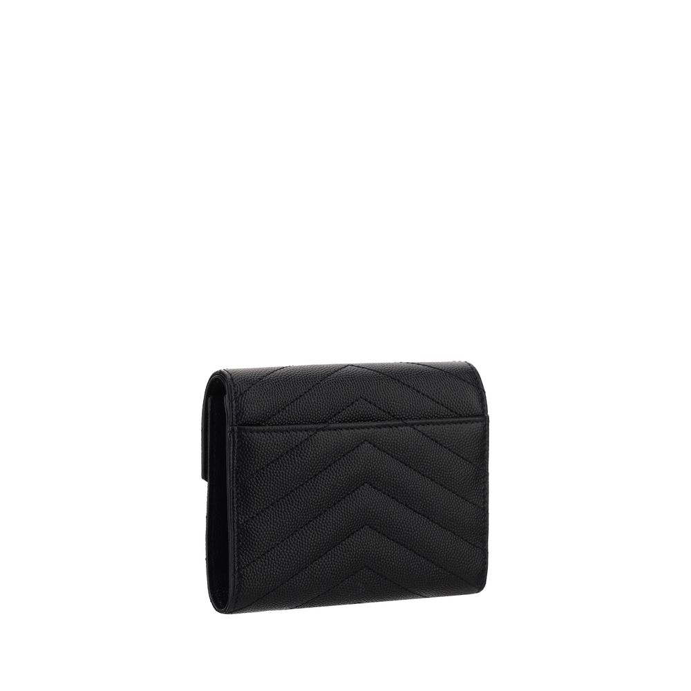 Saint Laurent Black Calf Leather Bos Taurus Wallet | Regal Royce