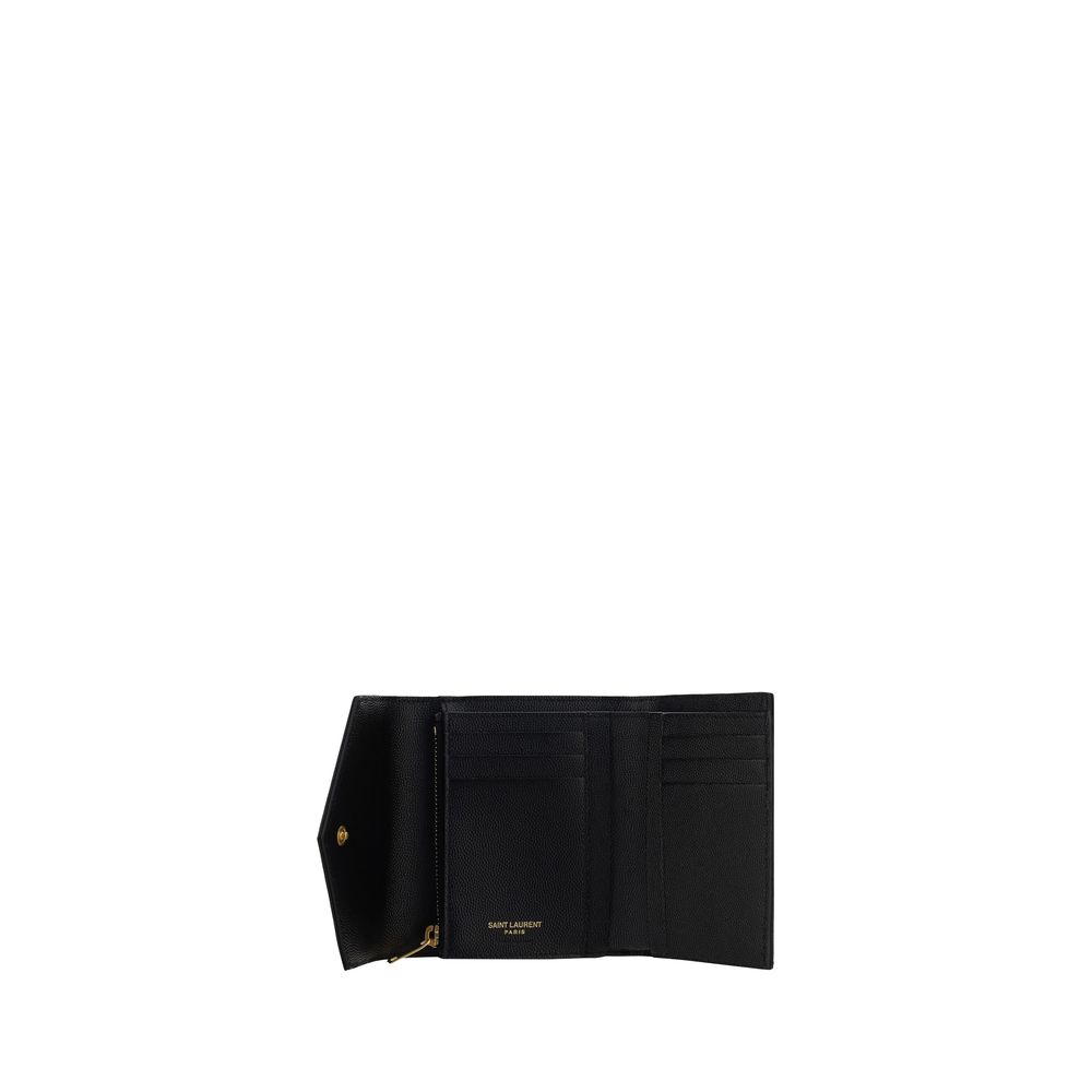 Saint Laurent Black Calf Leather Bos Taurus Wallet | Regal Royce