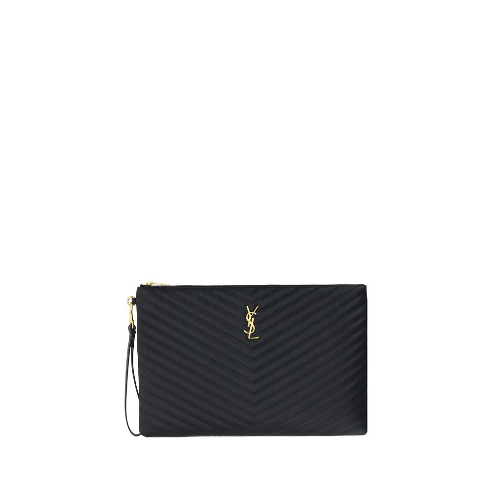 Saint Laurent Black Calf Leather Bos Taurus Accessories | Regal Royce