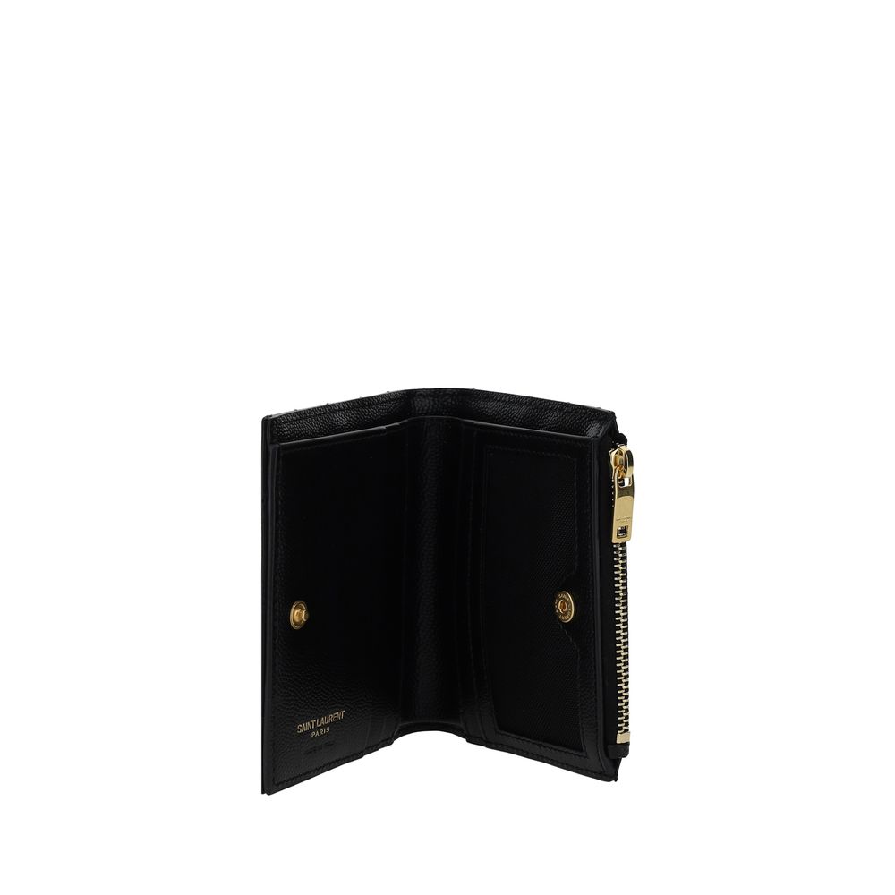 Saint Laurent Black Calf Leather Bos Taurus Wallet | Regal Royce