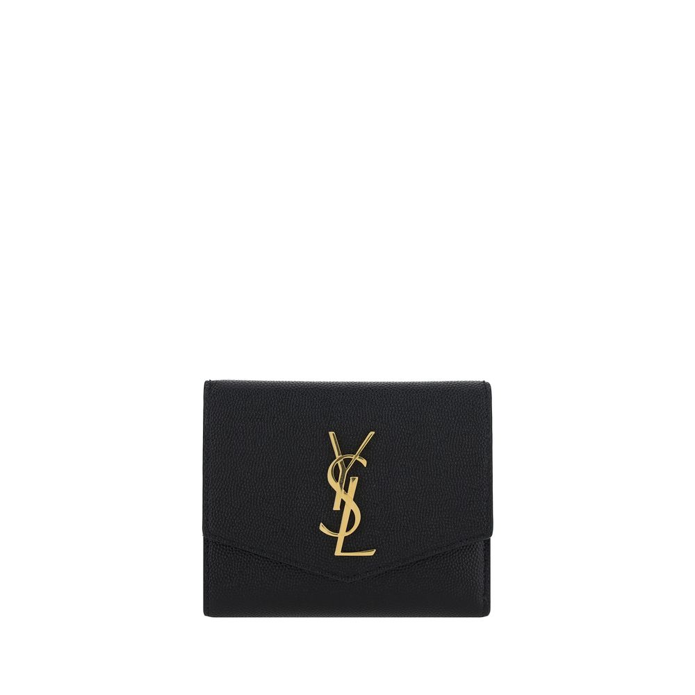 Saint Laurent Black Calf Leather Bos Taurus Wallet | Regal Royce