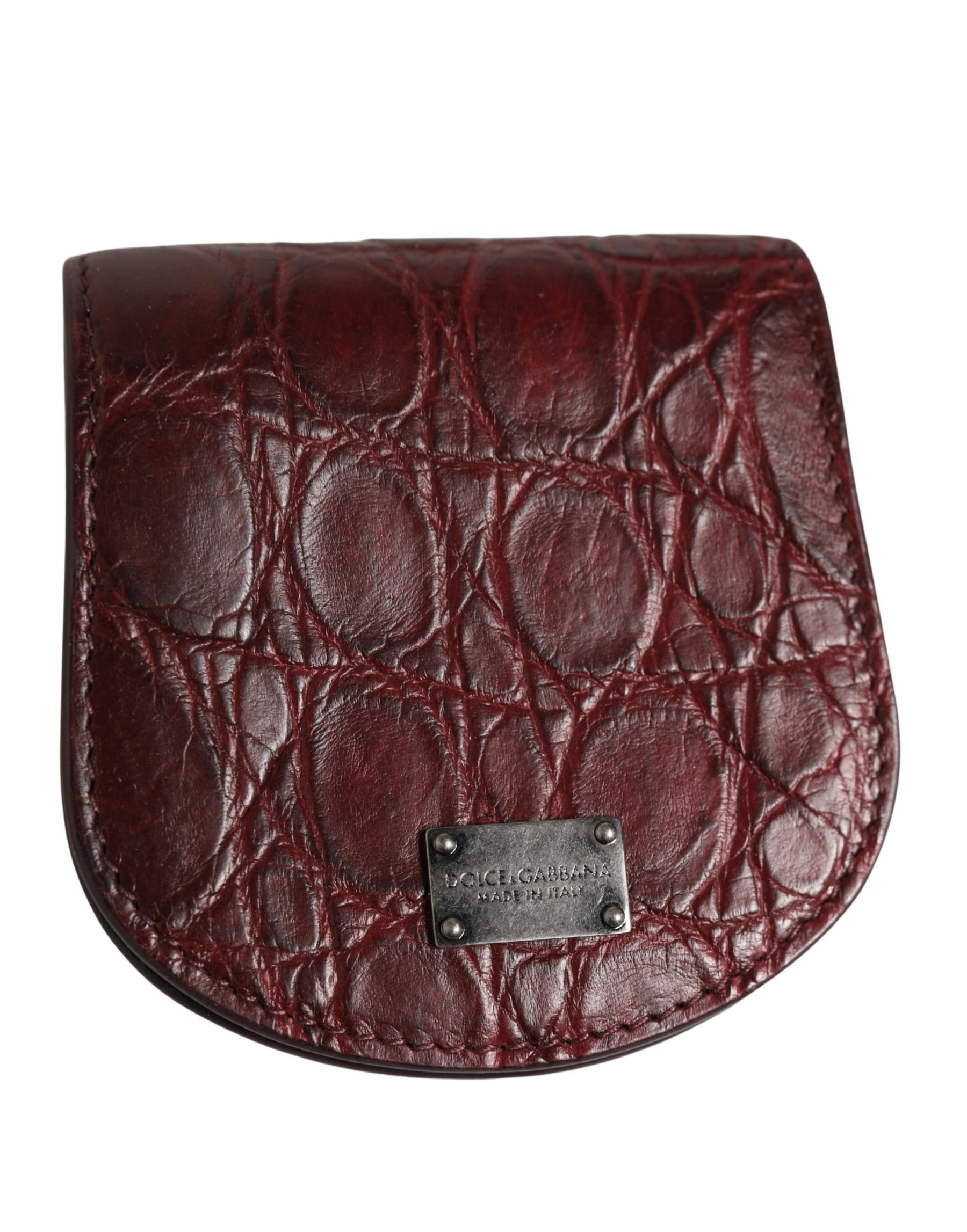 Dolce & Gabbana Burgundy Exotic Skin Condom Case Holder Pocket Wallet | Regal Royce