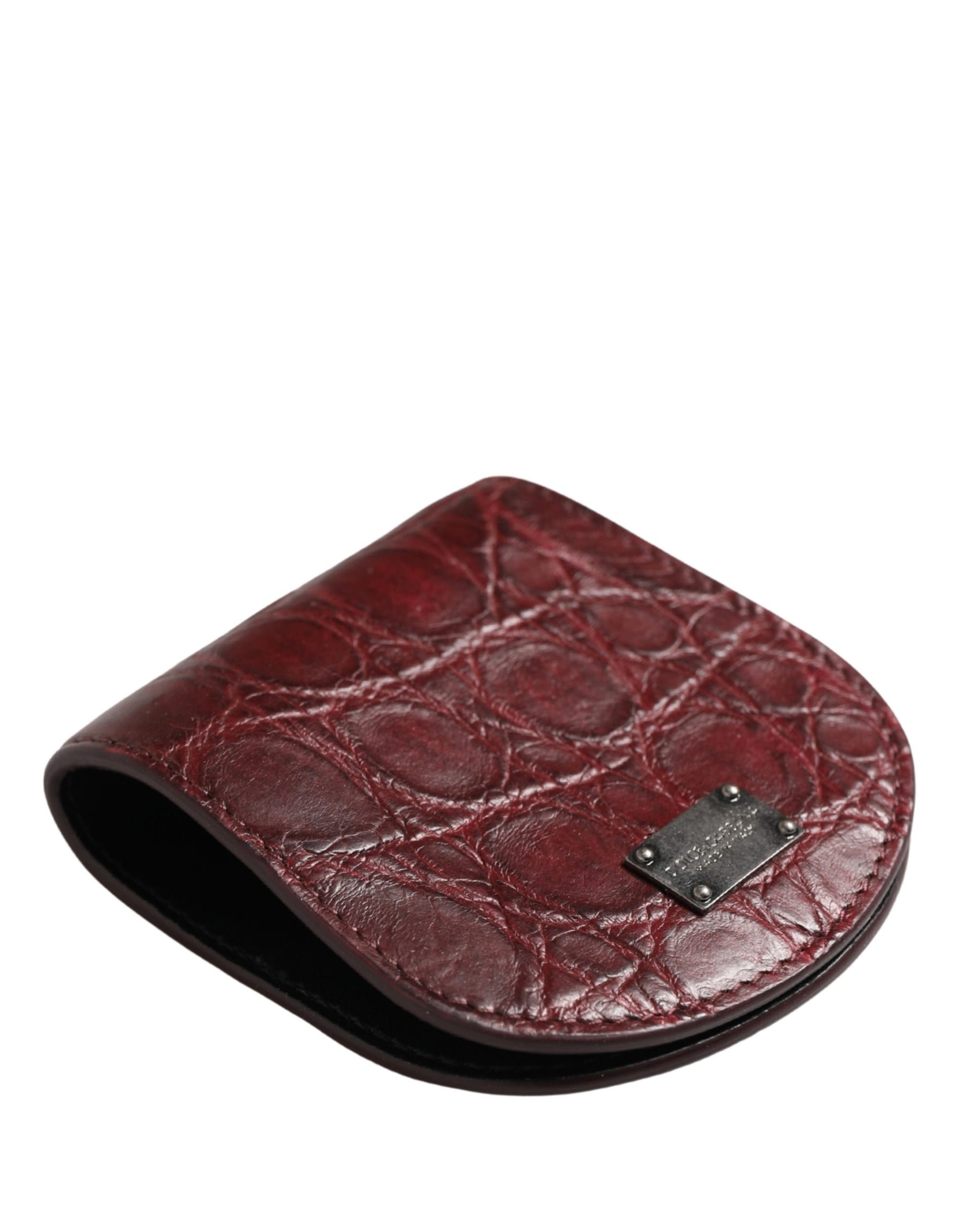 Dolce & Gabbana Burgundy Exotic Skin Condom Case Holder Pocket Wallet | Regal Royce