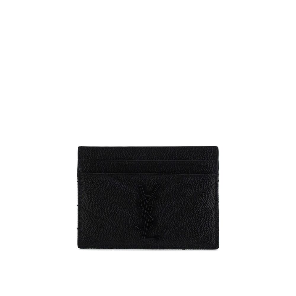 Saint Laurent Black Calf Leather Bos Taurus Wallet | Regal Royce
