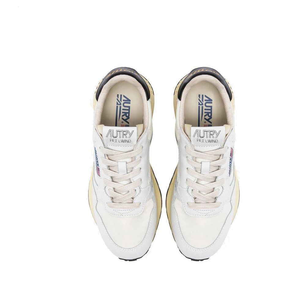 Autry White Fabric Athletic Sneakers | Regal Royce