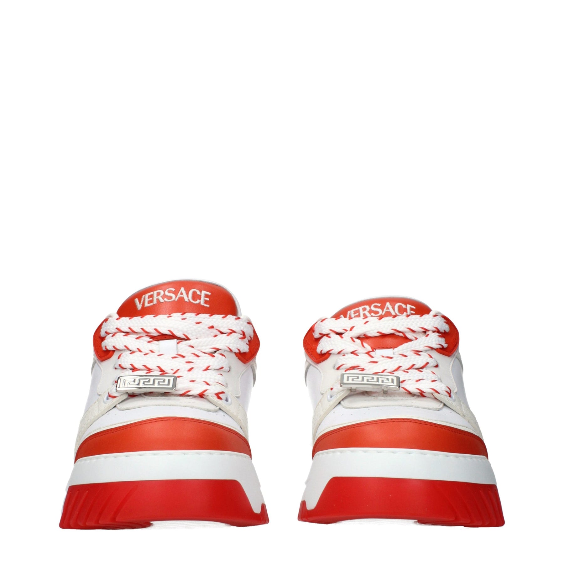 Versace White Leather Athletic Sneakers | Regal Royce