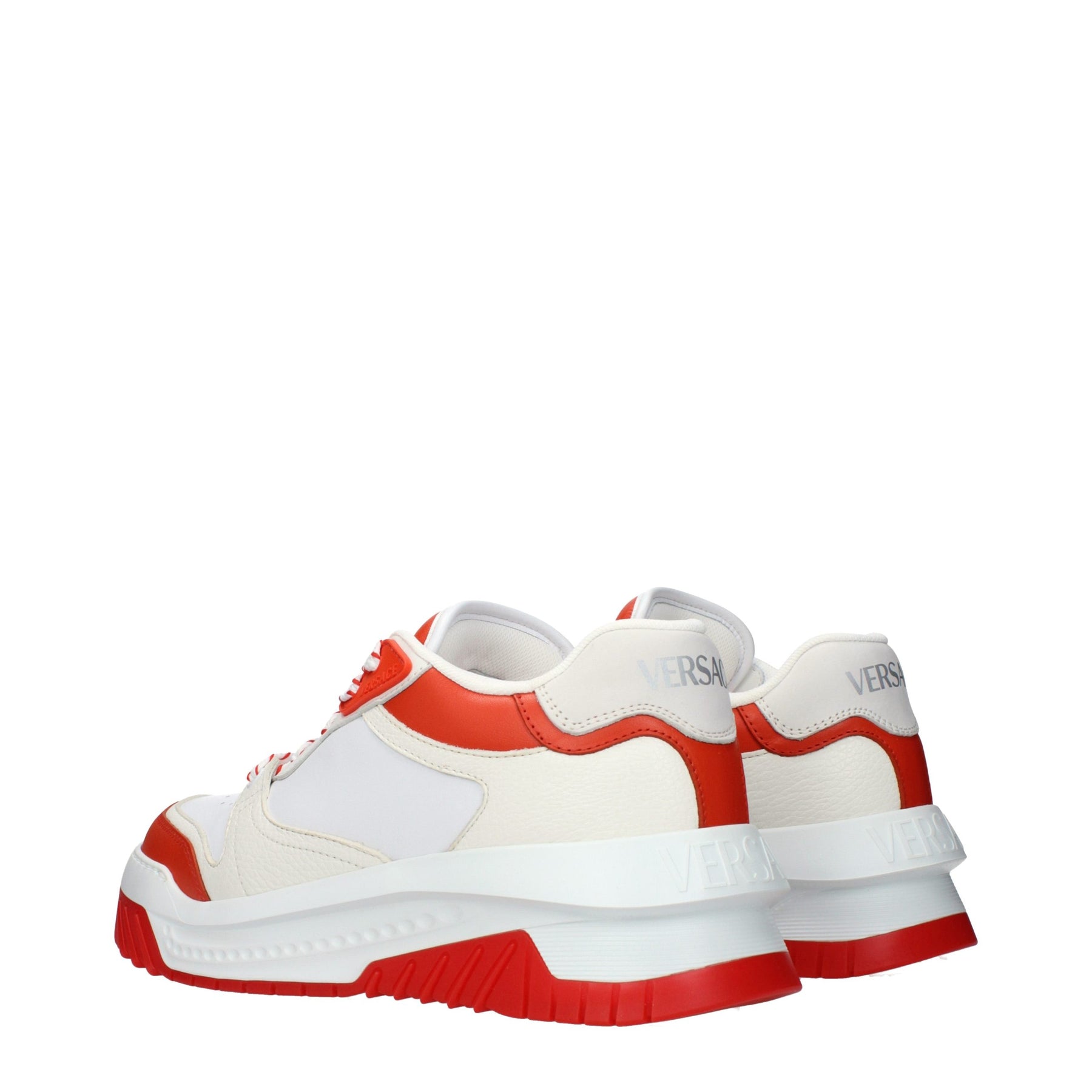 Versace White Leather Athletic Sneakers | Regal Royce