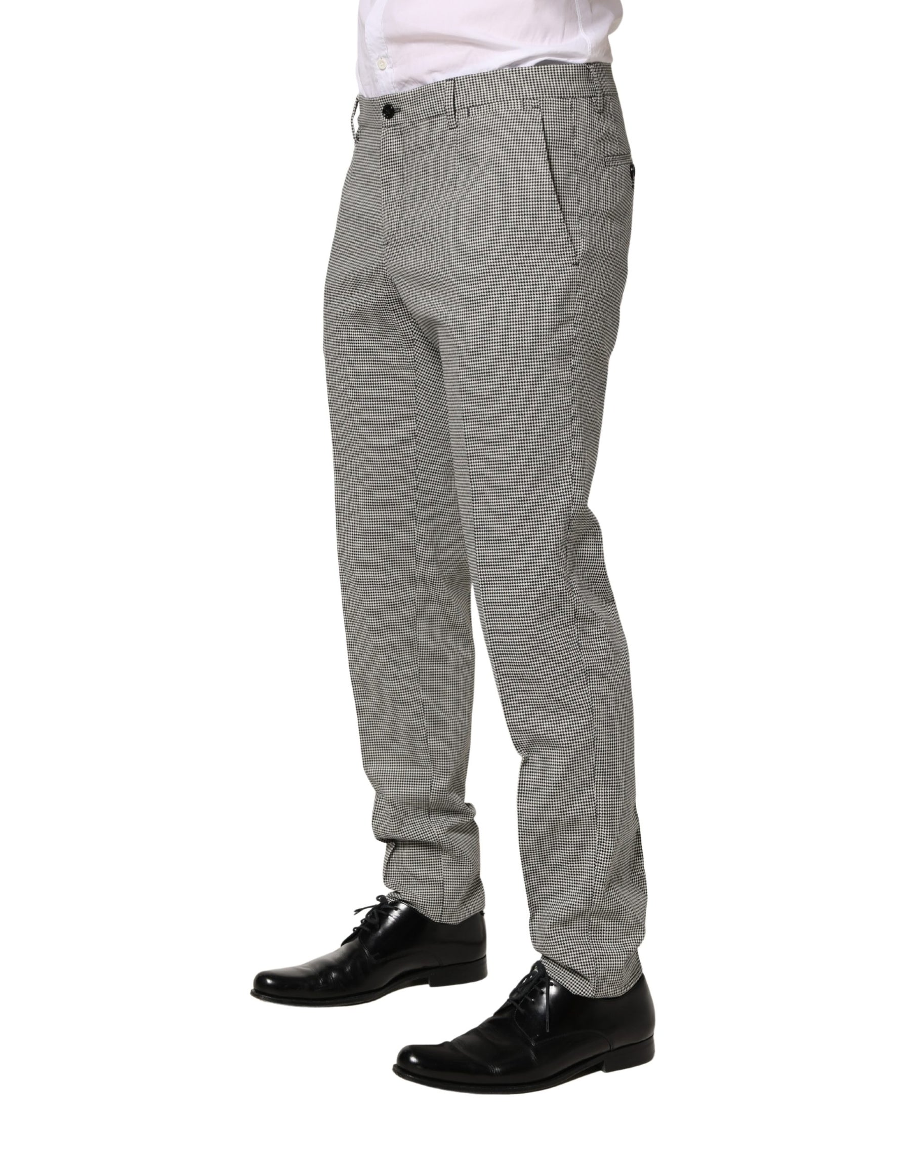 Dolce & Gabbana Gray Cotton Skinny Dress Formal Trouser Pants | Regal Royce