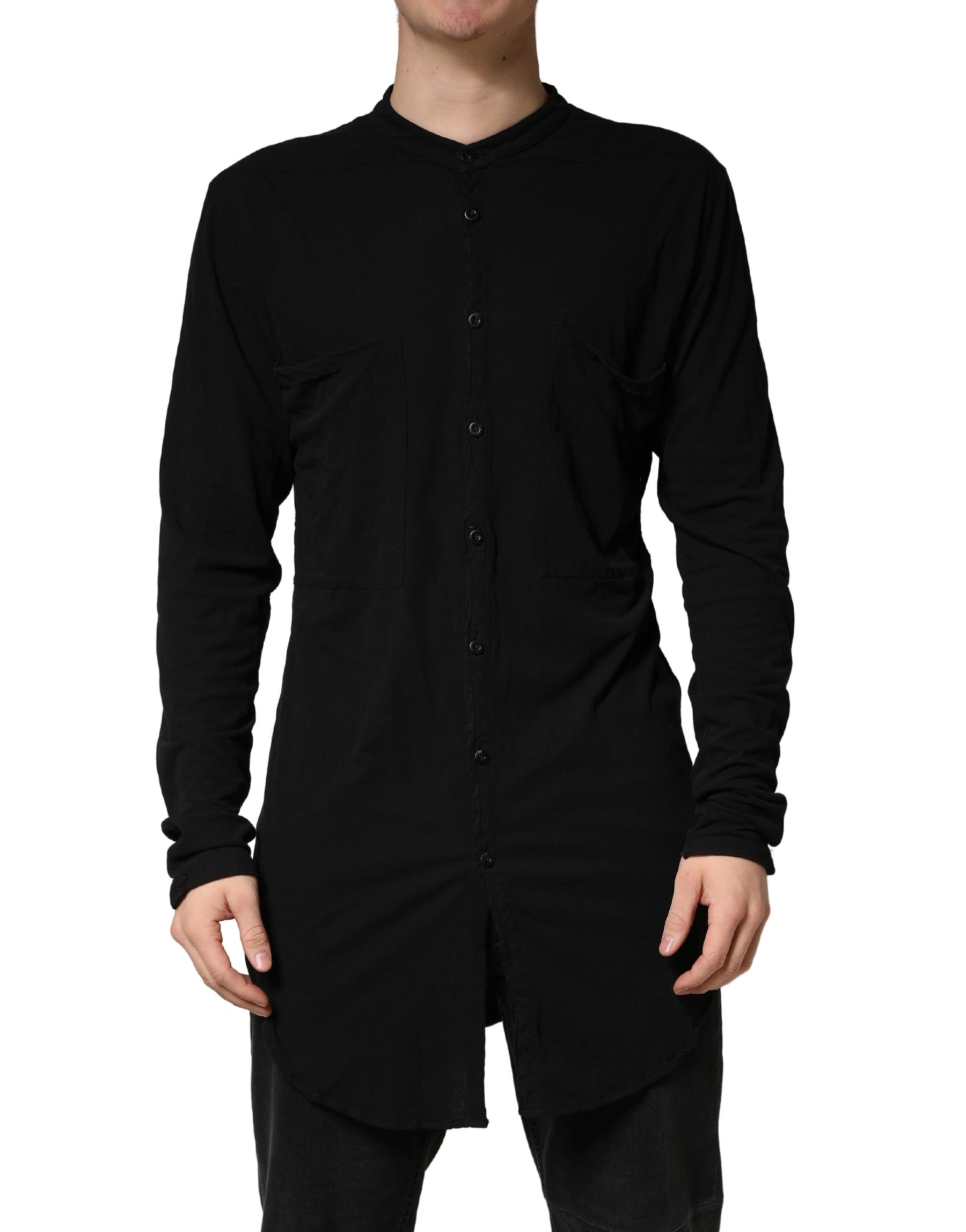 Allude Black Button Down Long Sleeves Men Cardigan Sweater | Regal Royce
