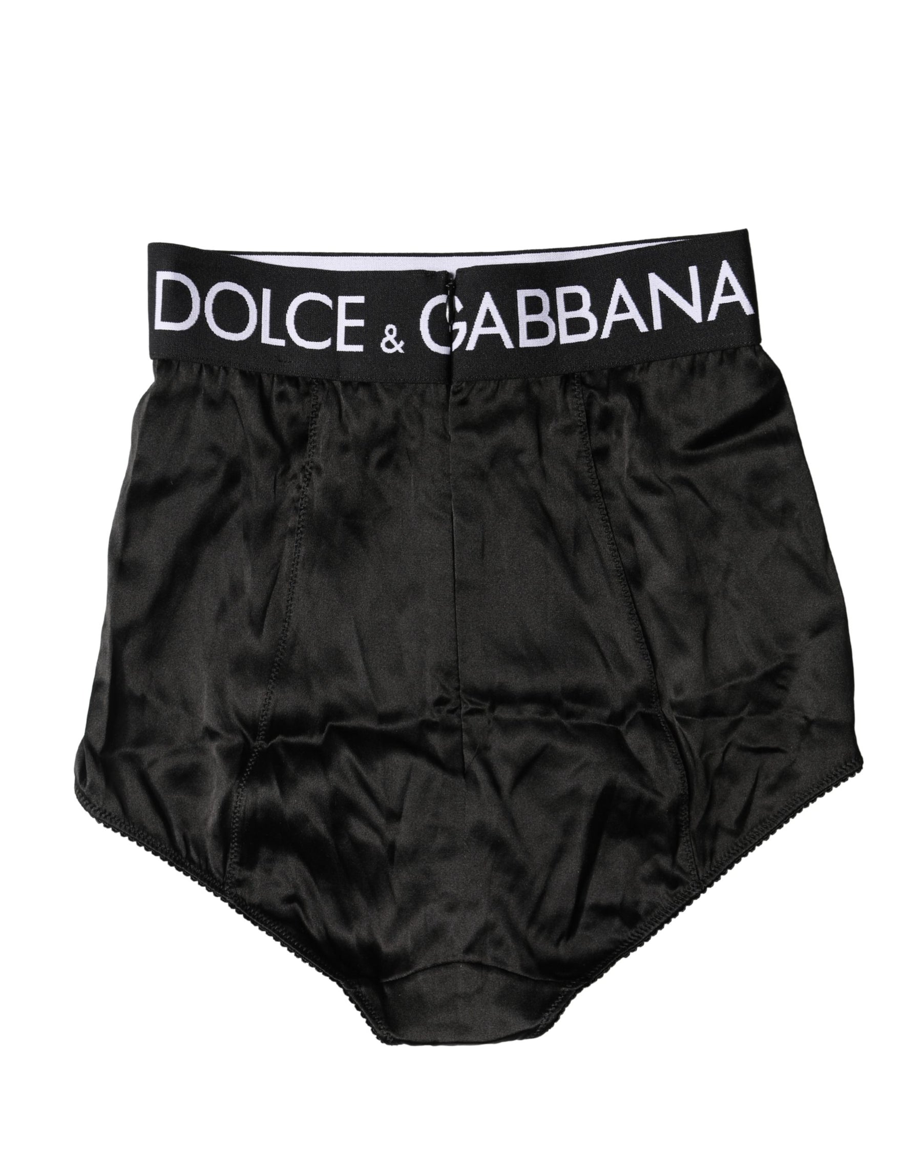 Dolce & Gabbana Black Logo Girdle High Waist Panty  Underwear | Regal Royce