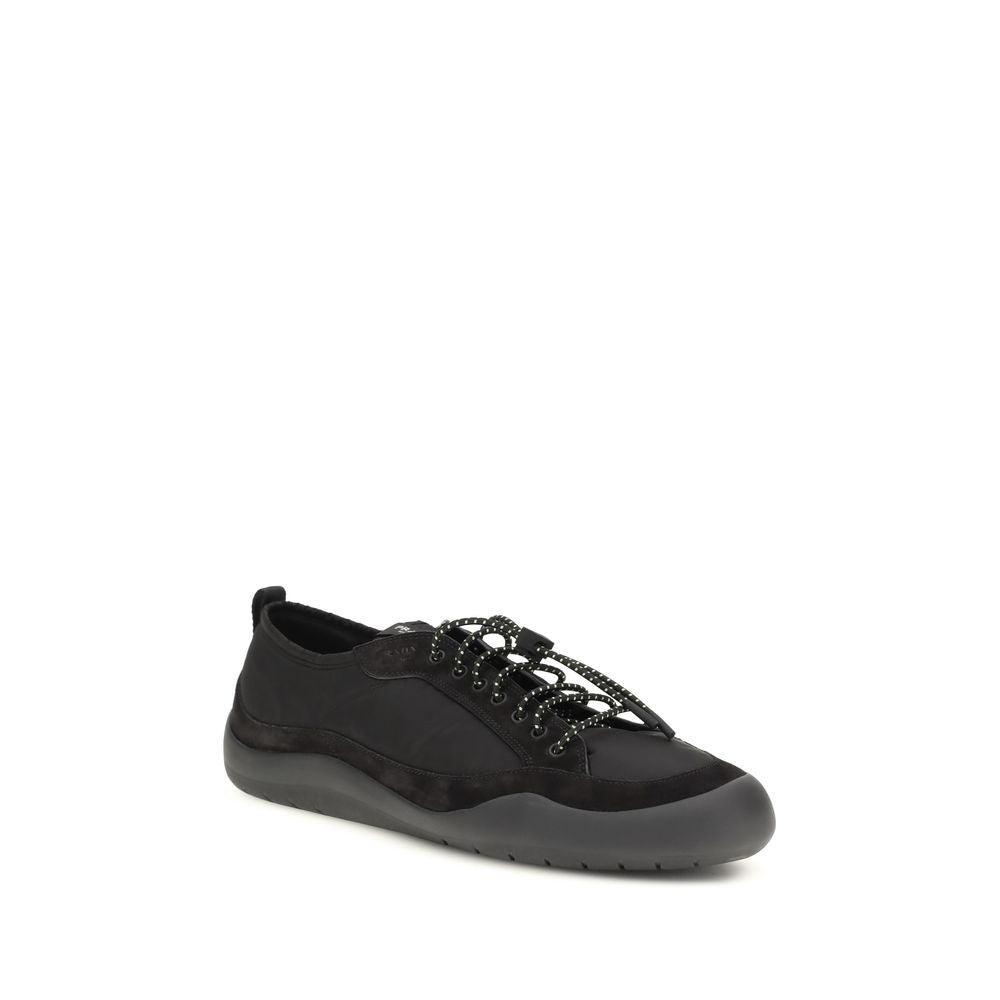 Prada Black Recycled Polyamide Athletic Sneakers | Regal Royce