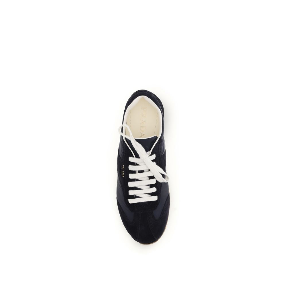 Prada Blue Calf Leather Bos Taurus Athletic Sneakers | Regal Royce