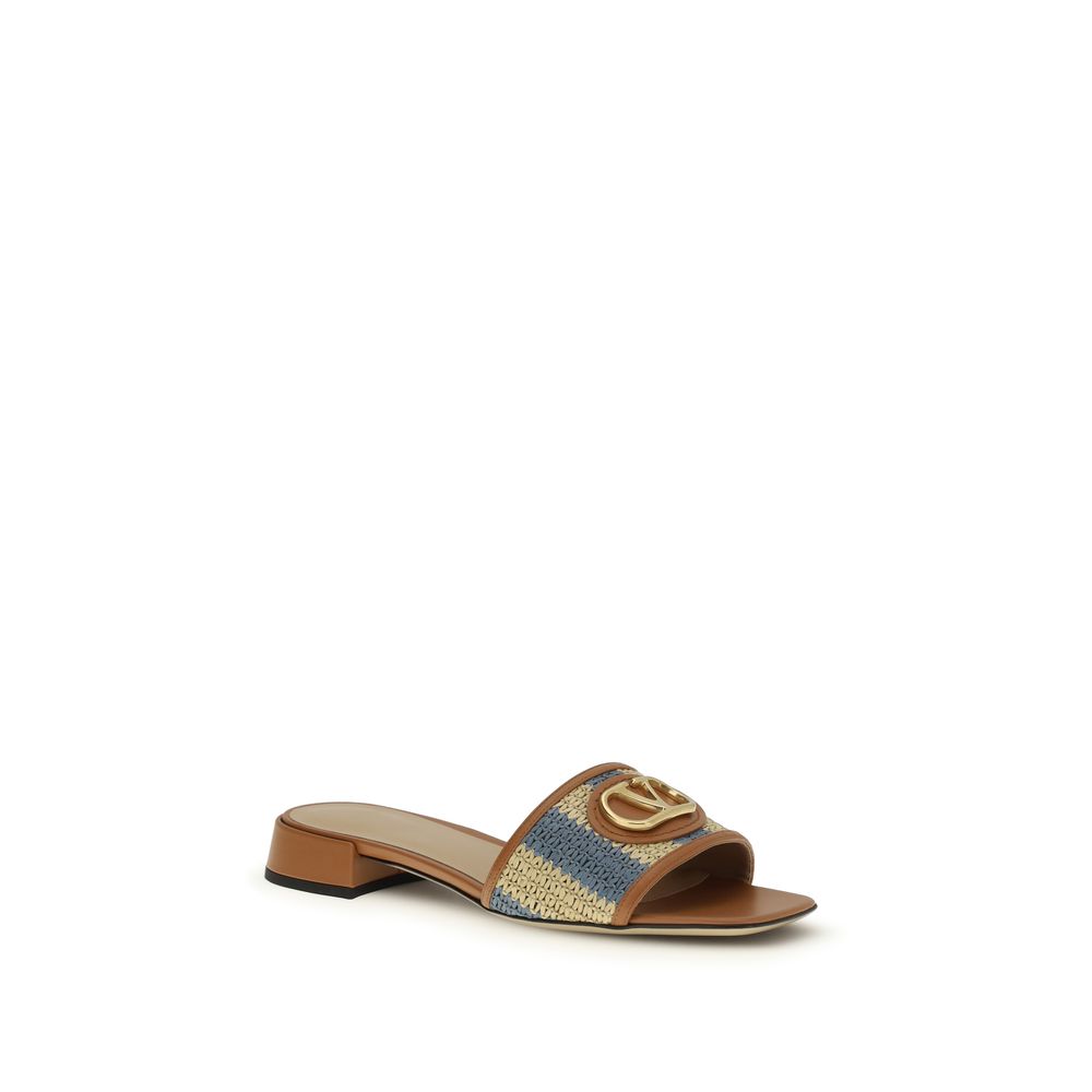 Valentino Garavani Multicolor Calf Leather Bos Taurus Sandals | Regal Royce