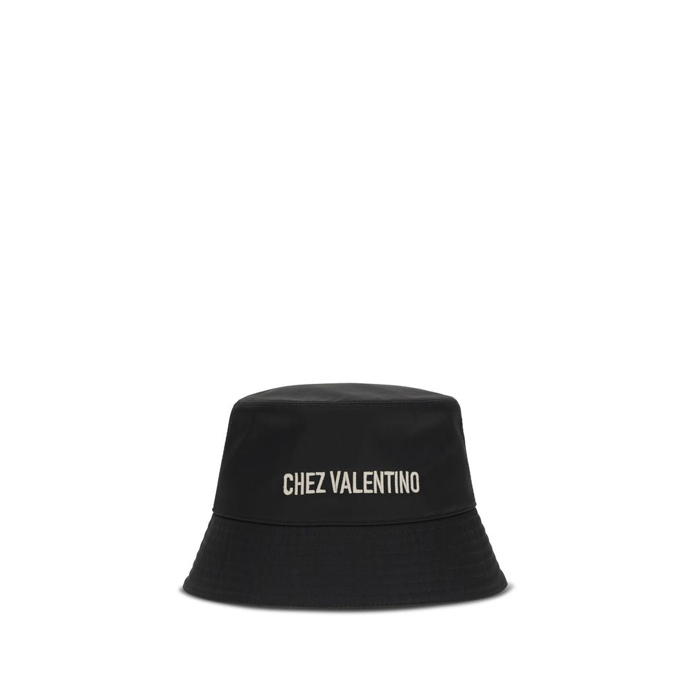 Valentino Garavani Black Cotton Bucket Hat | Regal Royce