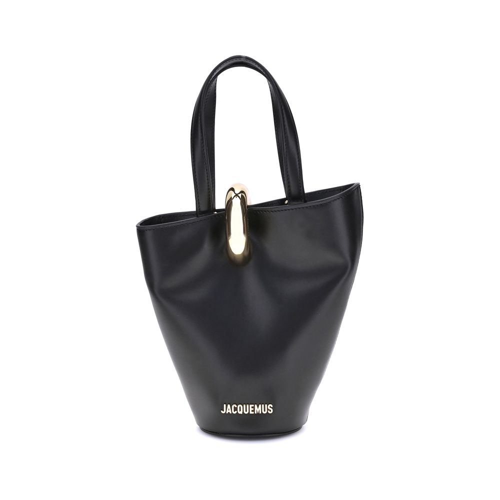 Jacquemus Black Calf Leather Bos Taurus Backet Bag | Regal Royce