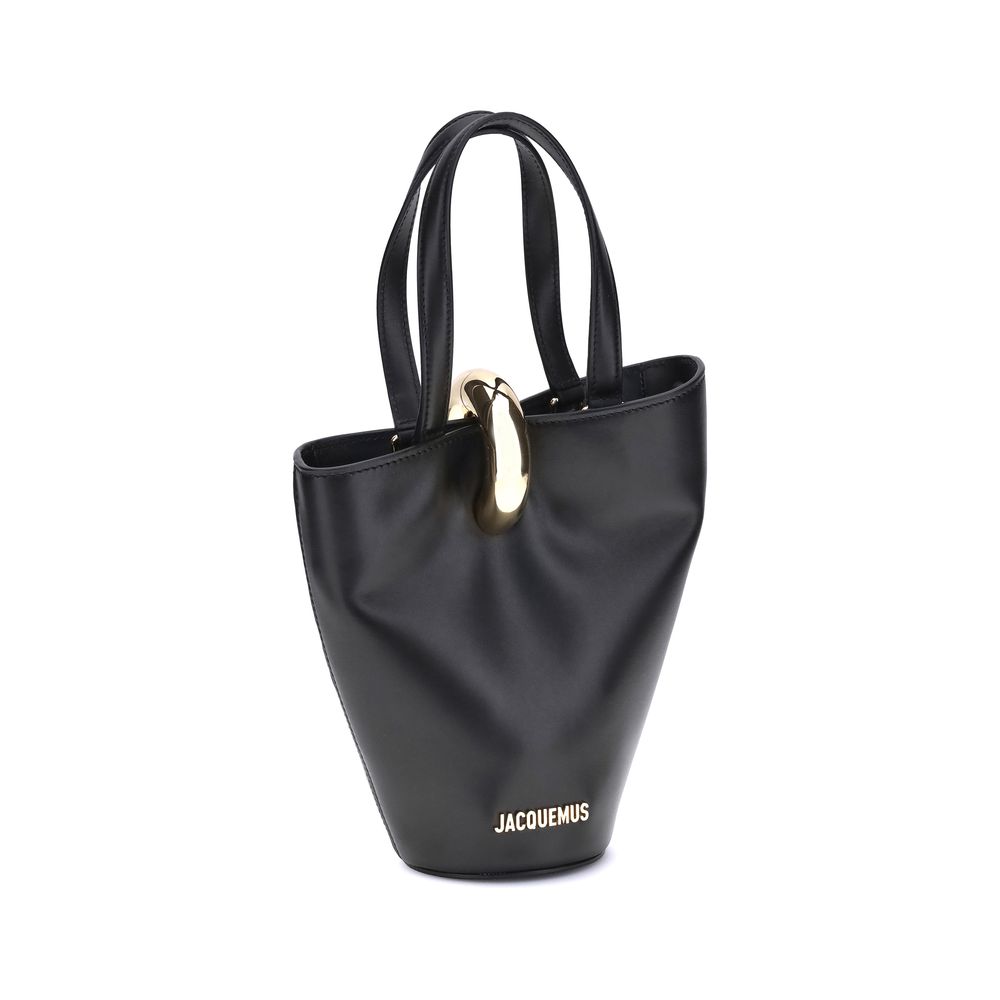 Jacquemus Black Calf Leather Bos Taurus Backet Bag | Regal Royce
