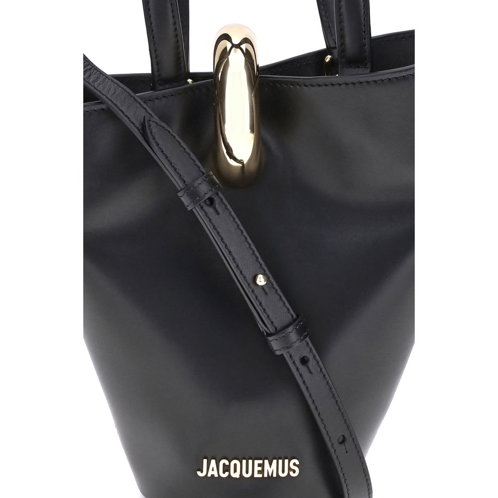 Jacquemus Black Calf Leather Bos Taurus Backet Bag | Regal Royce