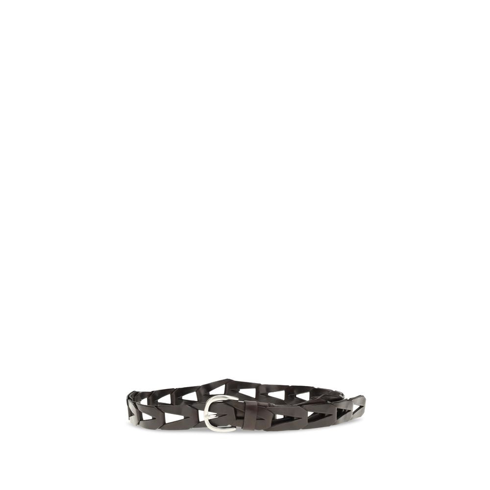 P.A.R.O.S.H. Black Calf Leather Bos Taurus Belt | Regal Royce