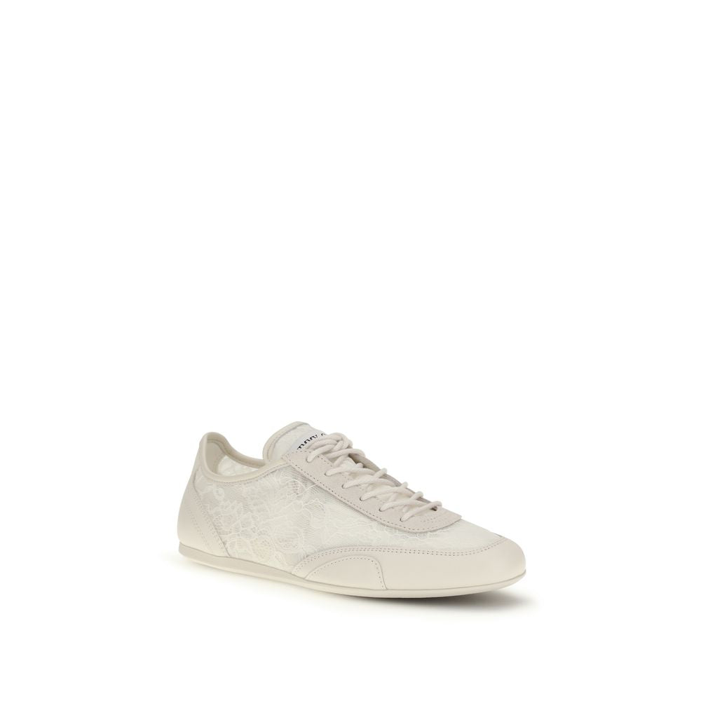 Jimmy Choo Beige Calf Leather Bos Taurus Athletic Sneakers | Regal Royce