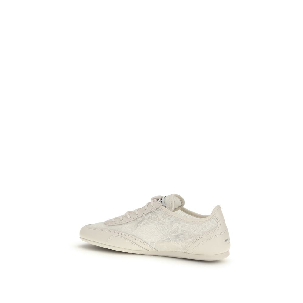Jimmy Choo Beige Calf Leather Bos Taurus Athletic Sneakers | Regal Royce