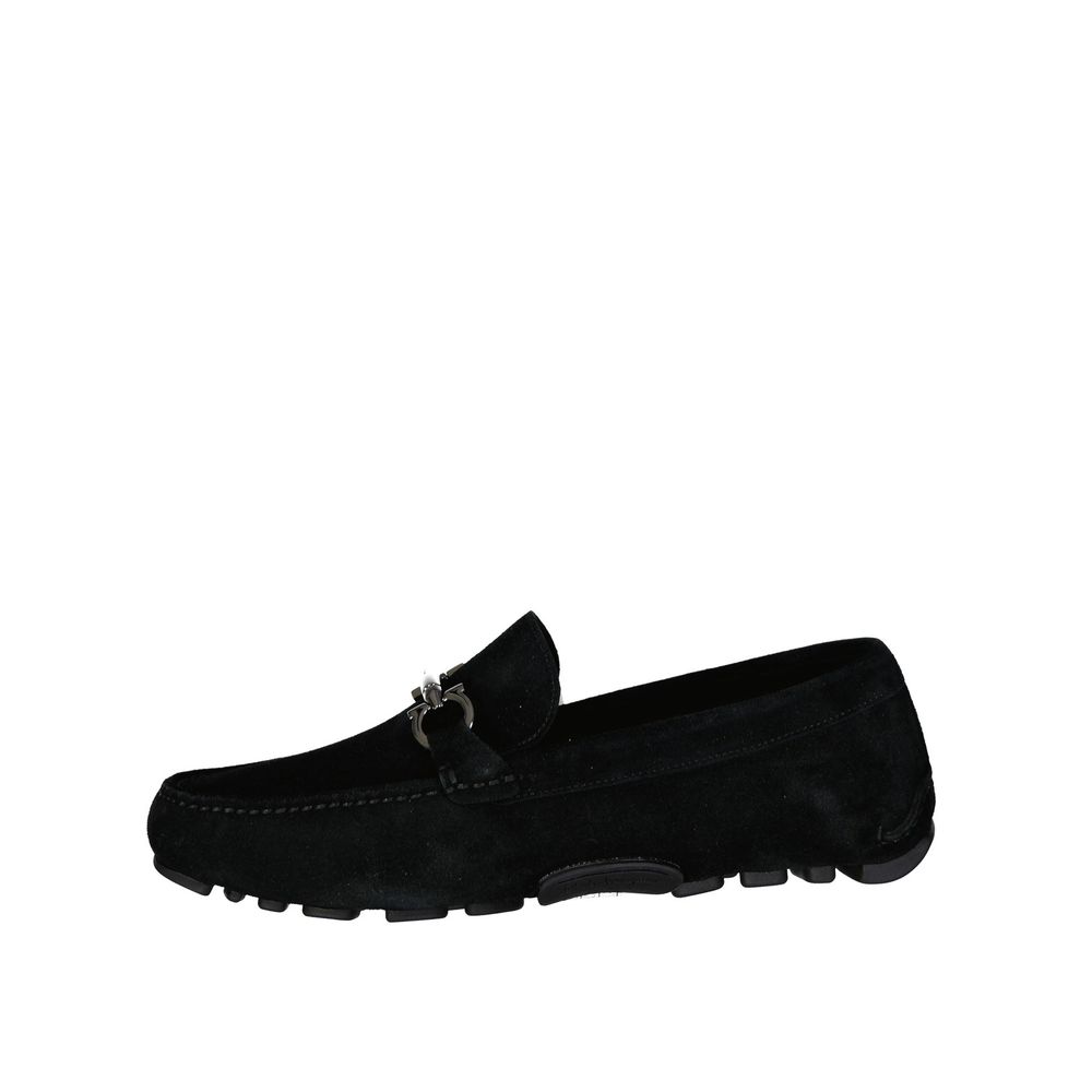 Salvatore Ferragamo Black Leather Slip-On Loafers | Regal Royce