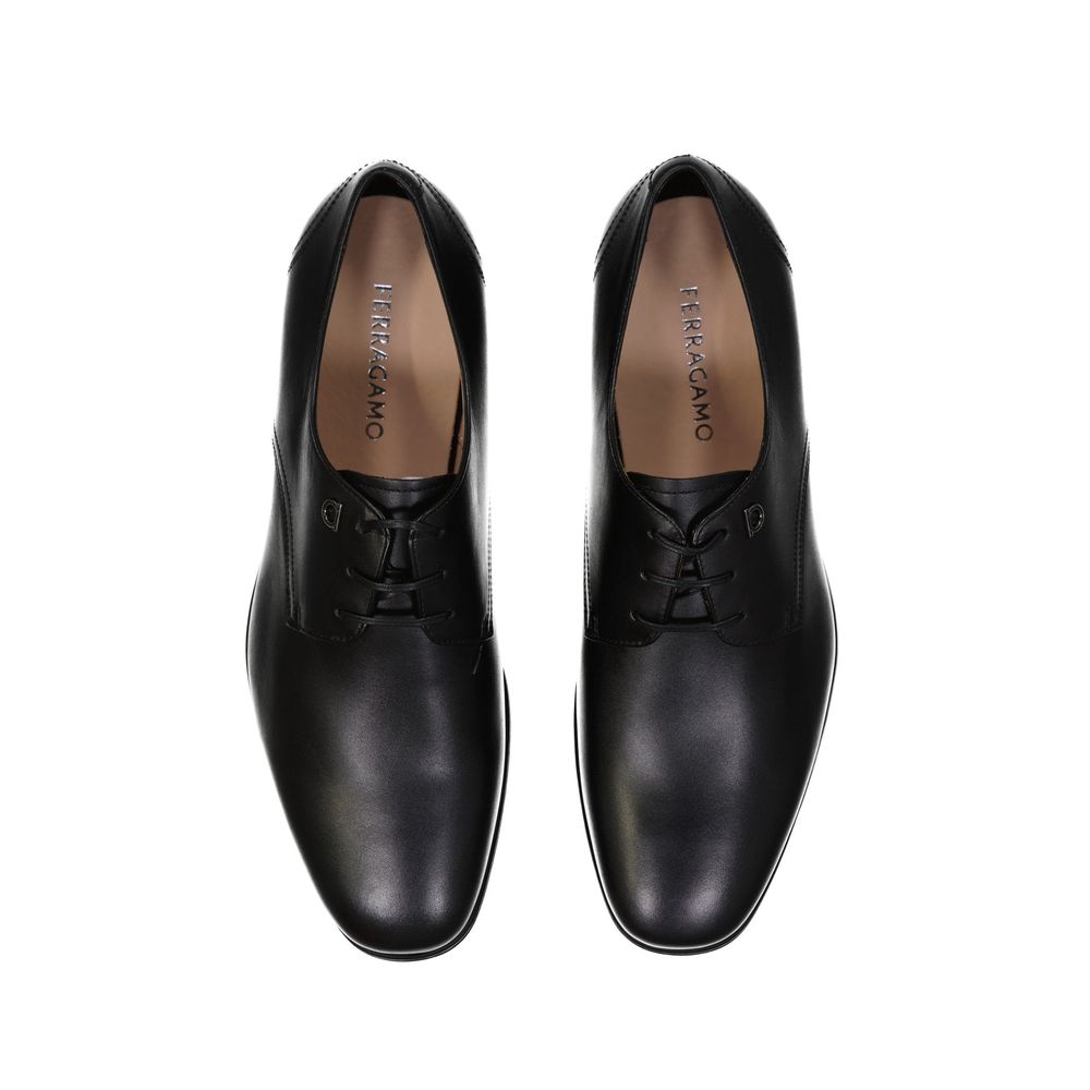 Salvatore Ferragamo Black Calfskin Oxfords And Derbies | Regal Royce