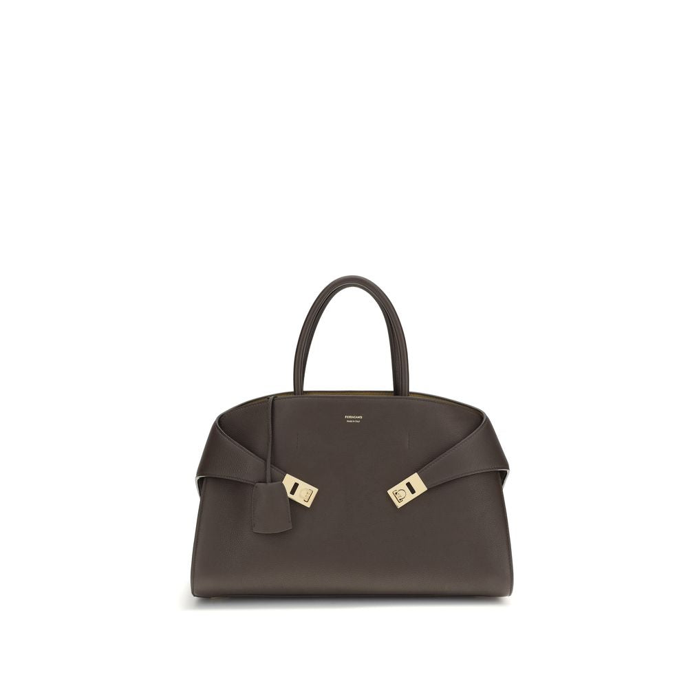 Ferragamo Brown Calf Leather Bos Taurus Handbag | Regal Royce