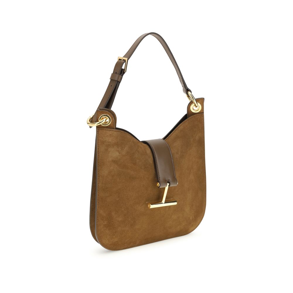Tom Ford Brown Calf Leather Bos Taurus Shoulder Bag | Regal Royce