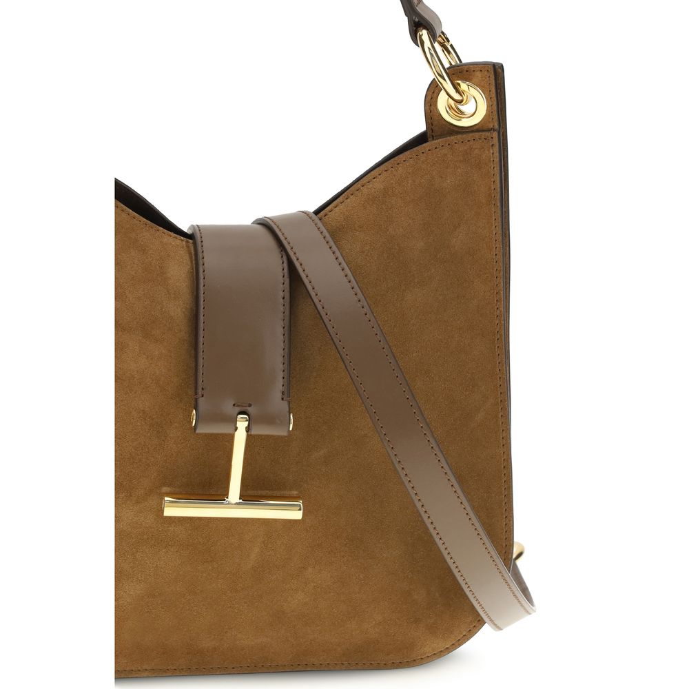 Tom Ford Brown Calf Leather Bos Taurus Shoulder Bag | Regal Royce