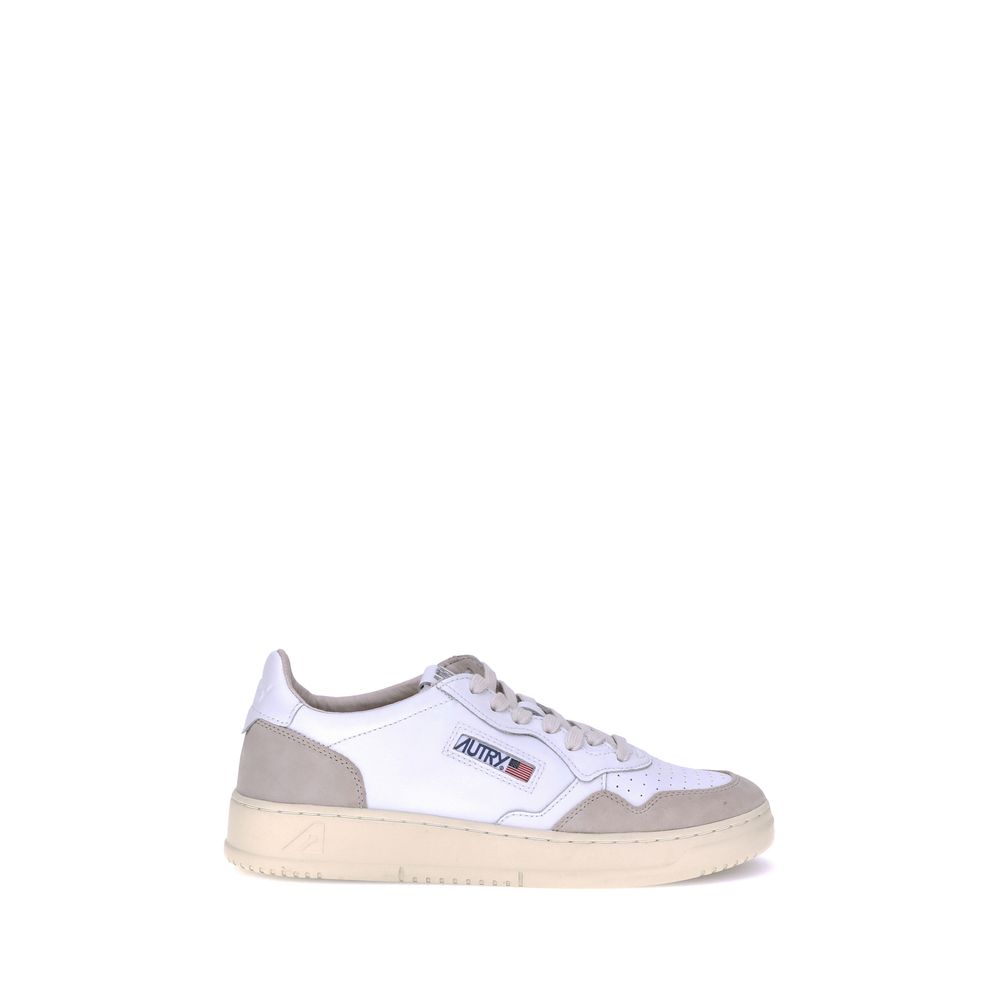 Autry White Calf Leather Bos Taurus Low Top Sneakers | Regal Royce