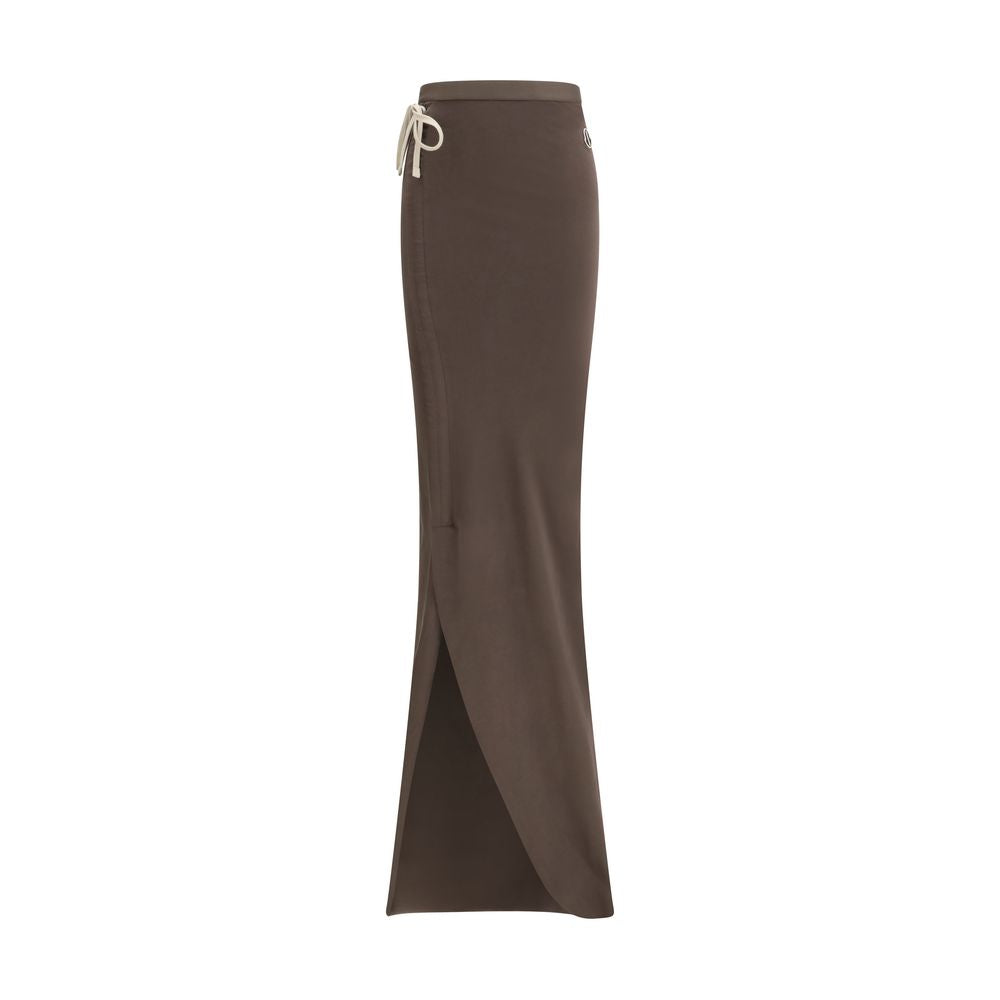 Moncler x Rick Owens Brown Cotton Long Skirt | Regal Royce