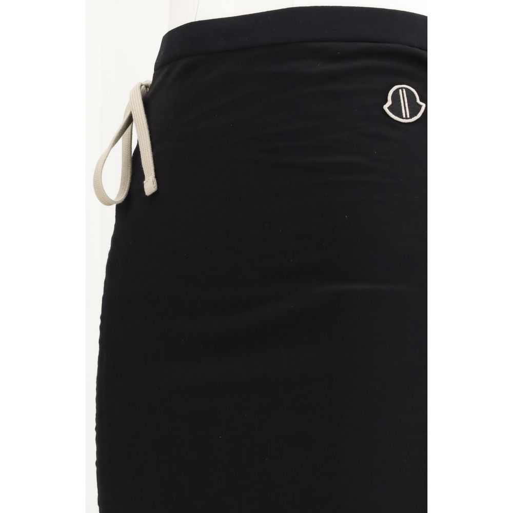 Moncler x Rick Owens Black Cotton Long Skirt | Regal Royce