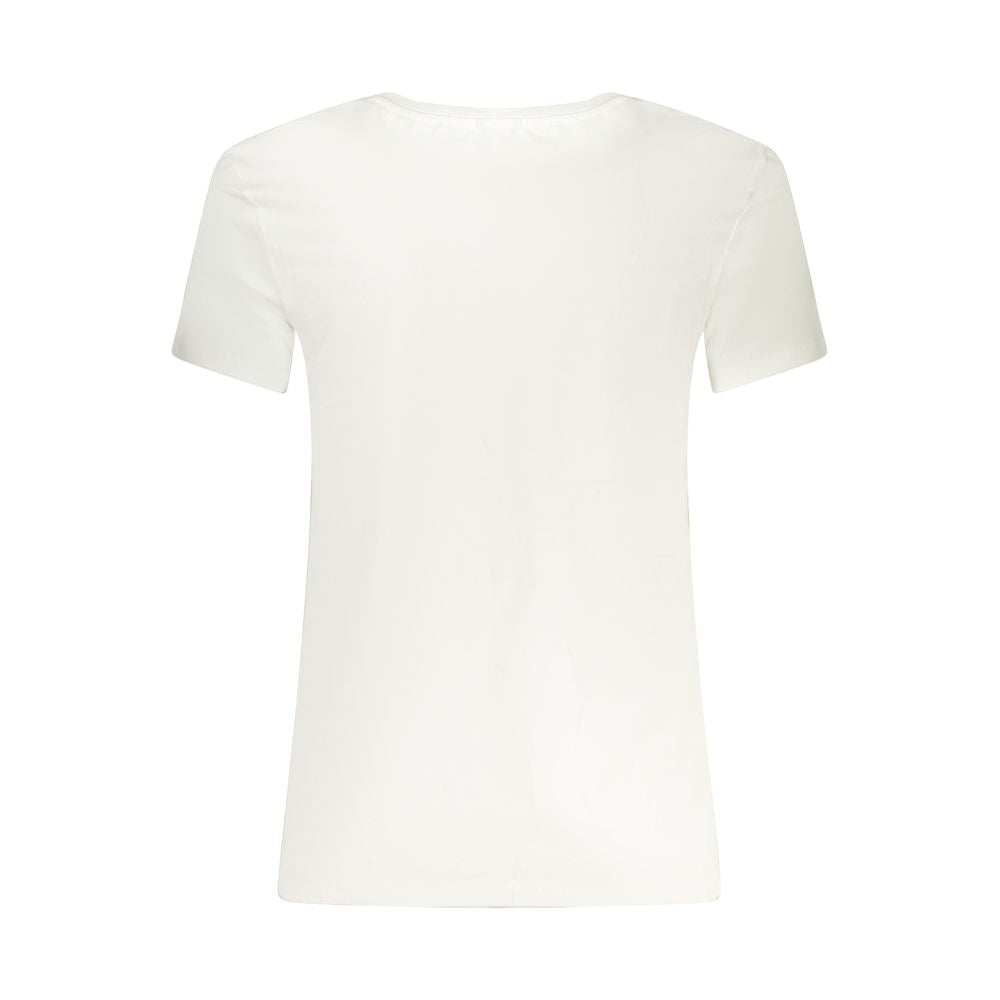 Guess Jeans White Cotton Men's V-Neck T-Shirt | Regal Royce