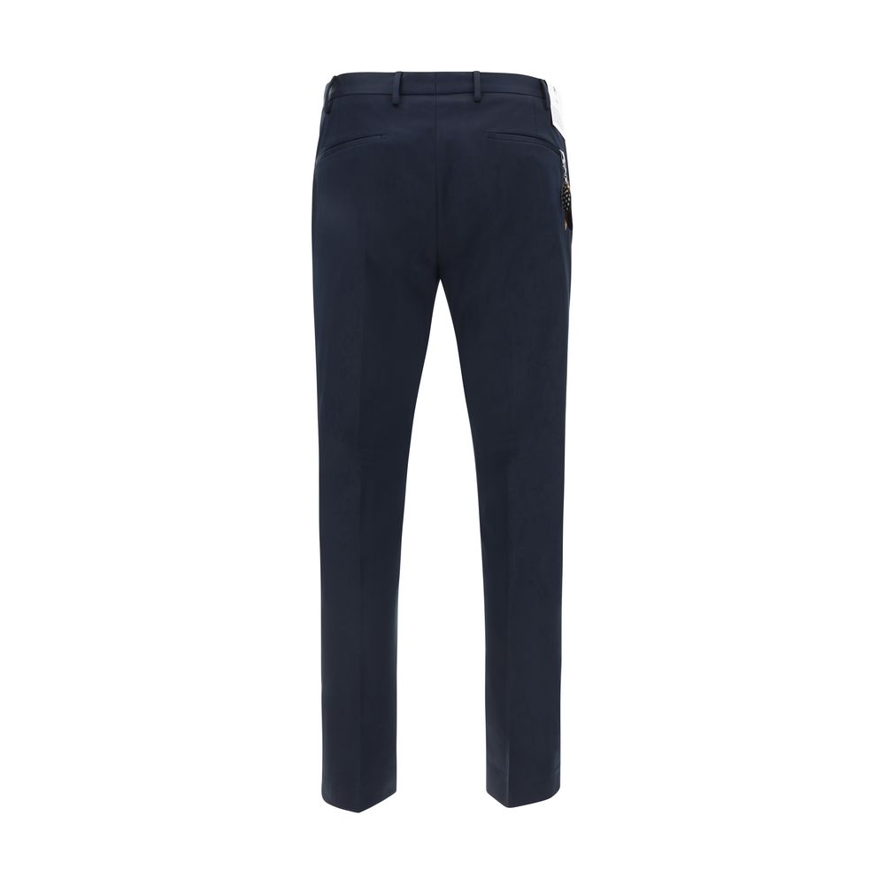 PT Torino Blue Cotton Casual Pants | Regal Royce