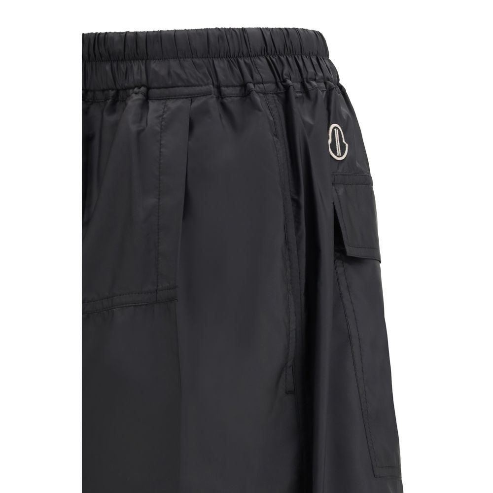 Moncler x Rick Owens Black Polyester Bermuda Shorts | Regal Royce
