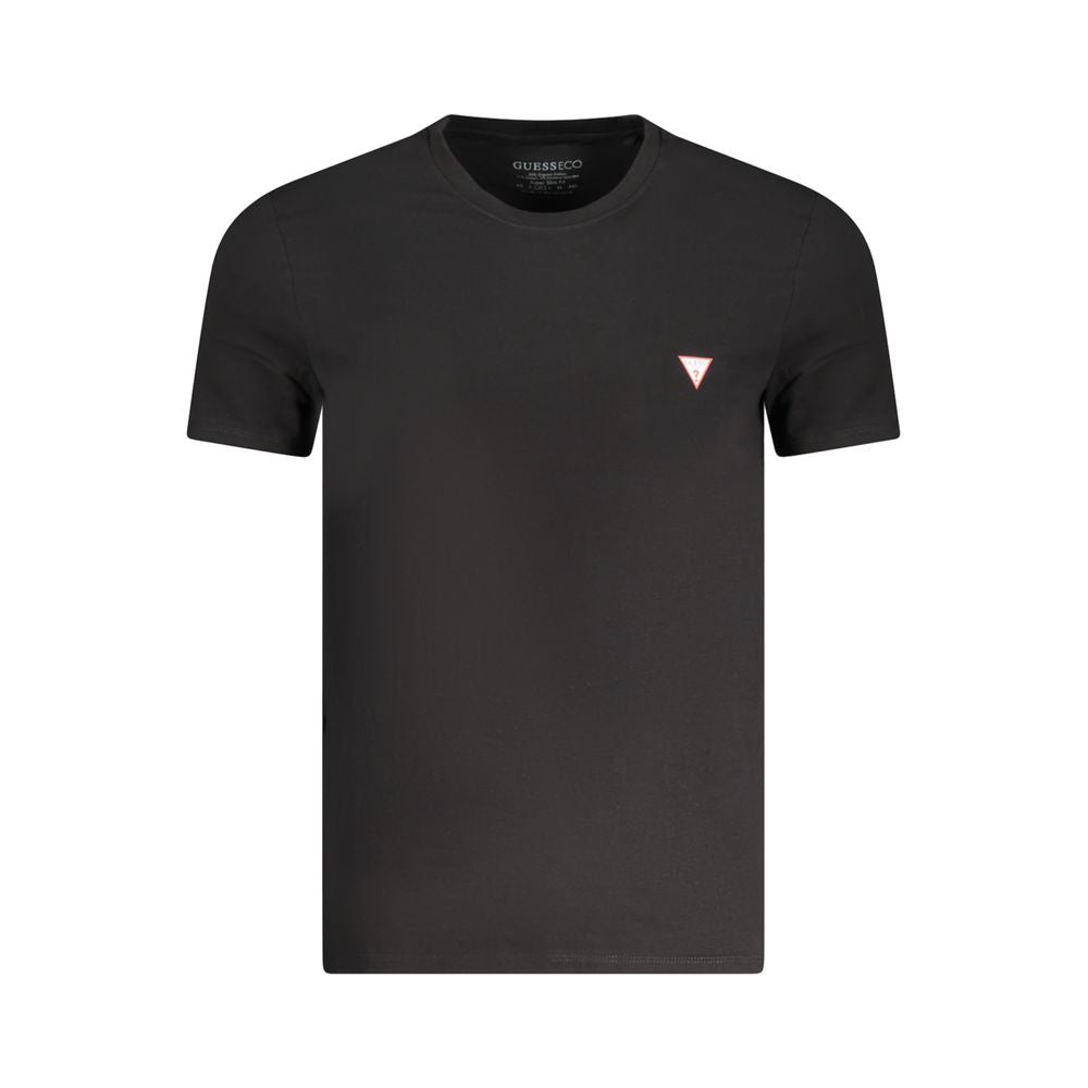 Guess Jeans Black Cotton Men's T-Shirt | Regal Royce