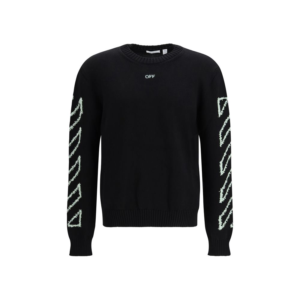 Off-White Black Cotton Sweatshirt | Regal Royce