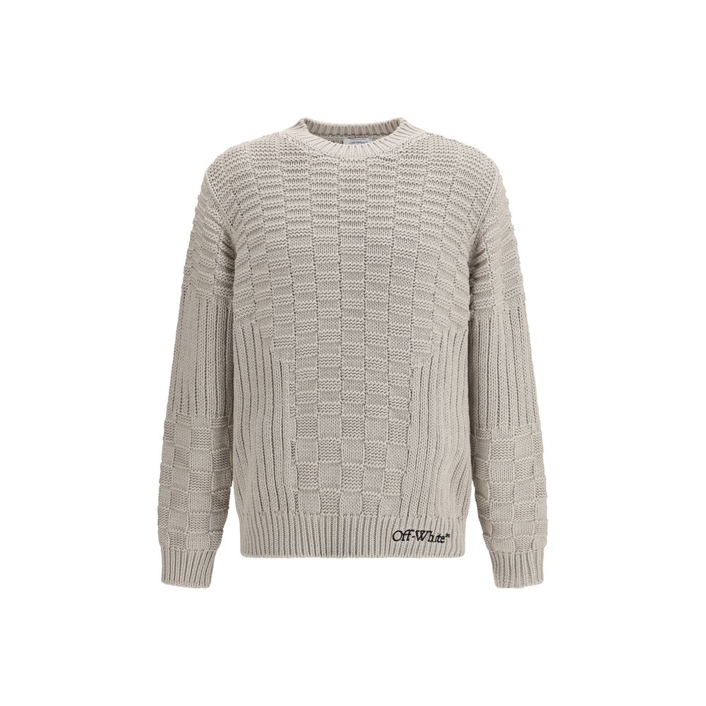 Off-White Beige Cotton Sweatshirt | Regal Royce