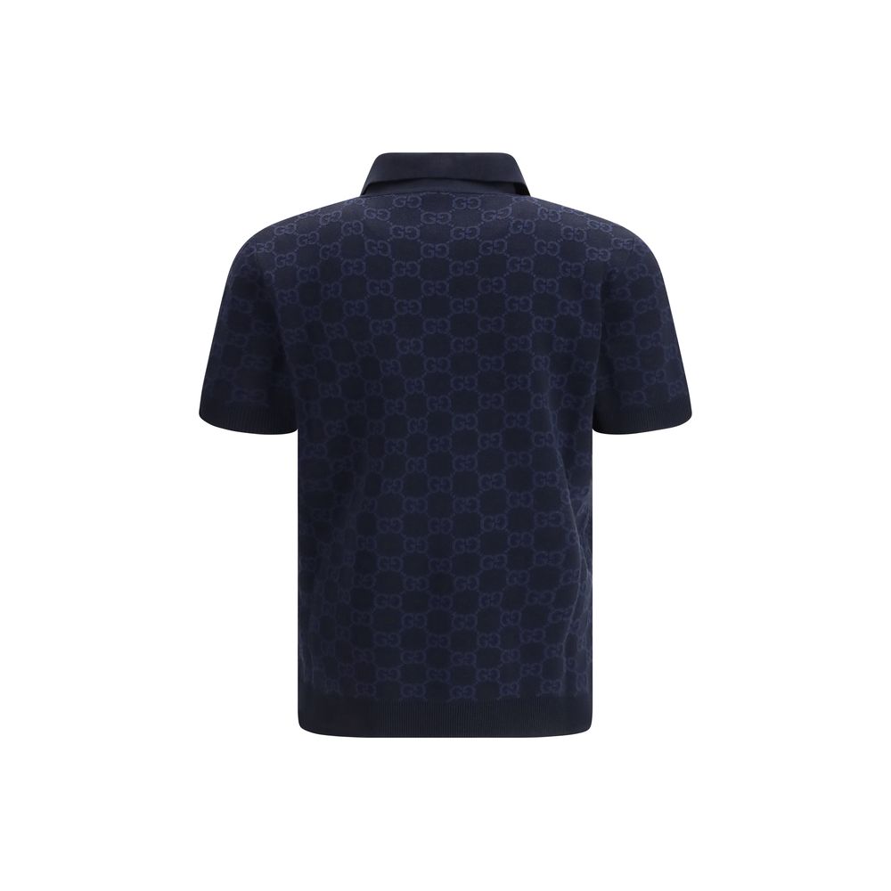 Gucci Blue Silk Polo Shirt | Regal Royce