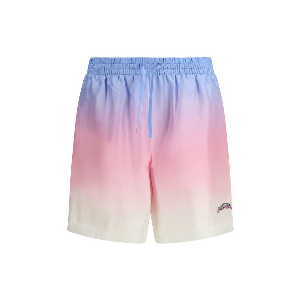 Casablanca Multicolor Silk Bermuda Shorts | Regal Royce