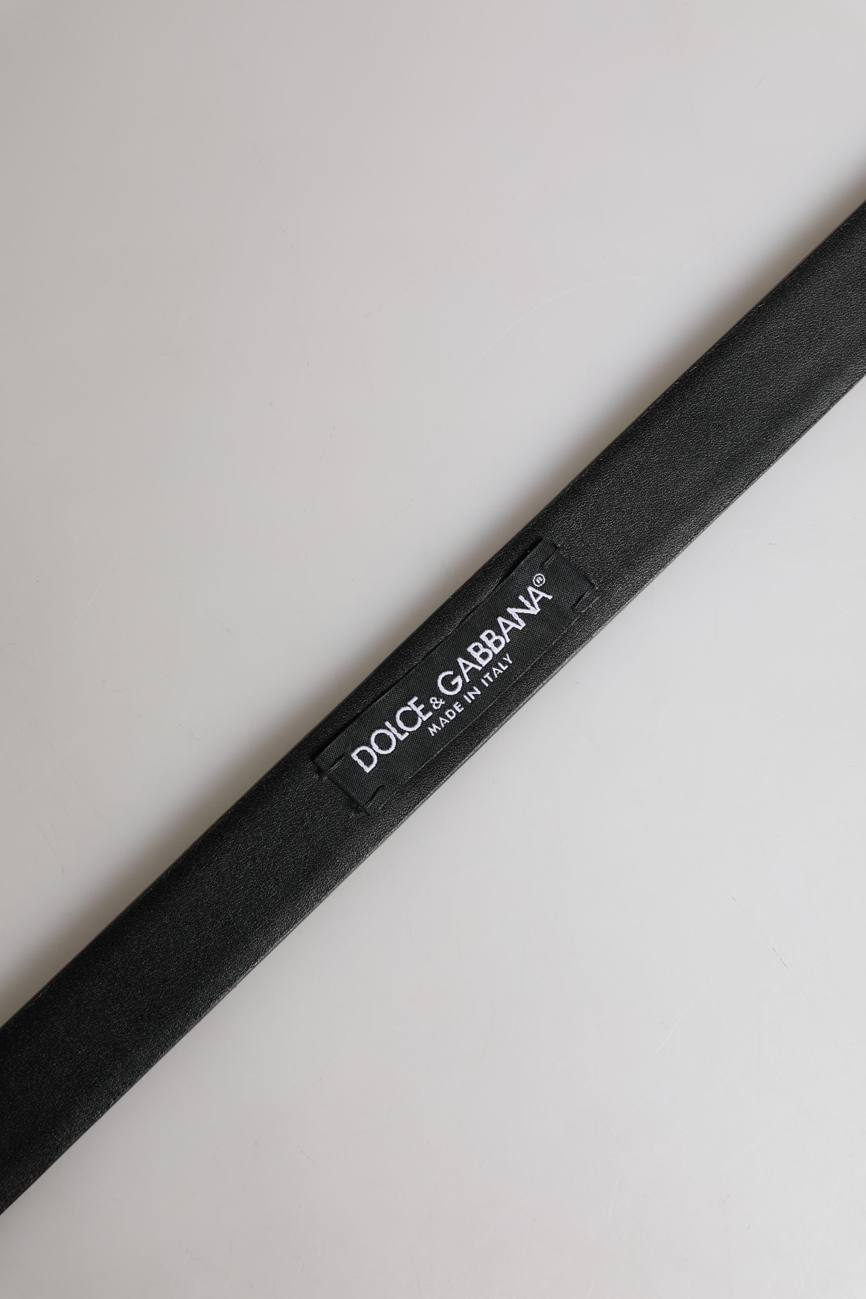 Dolce & Gabbana Men Black Classic Leather Metal Buckle Belt | Regal Royce