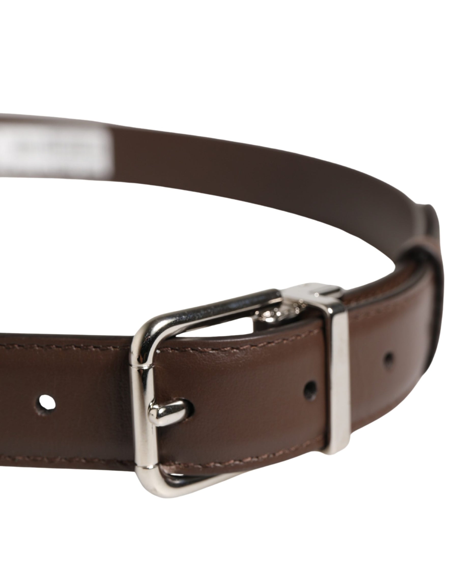 Dolce & Gabbana Belt Men Brown Classic Leather Metal Buckle Belt | Regal Royce