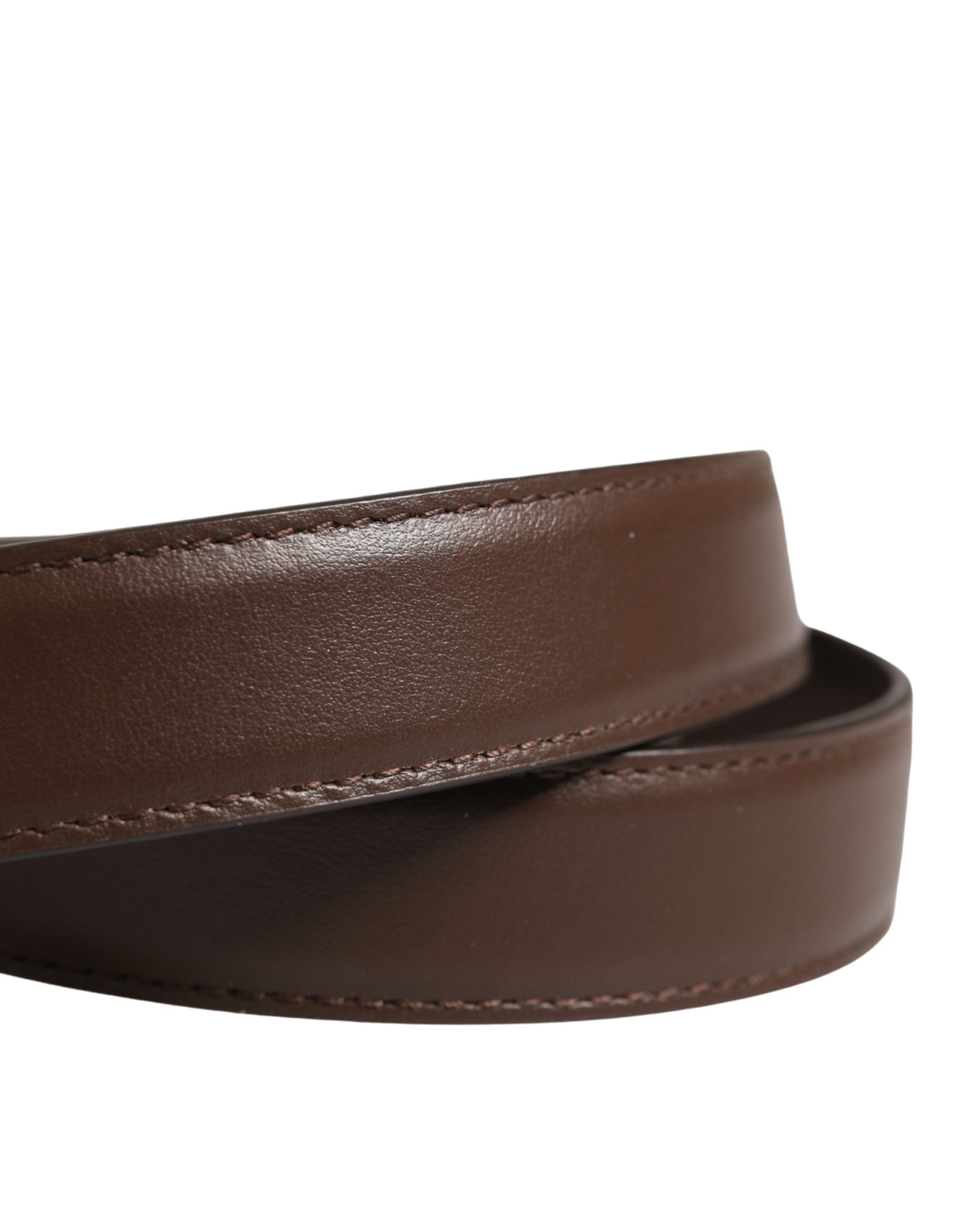 Dolce & Gabbana Belt Men Brown Classic Leather Metal Buckle Belt | Regal Royce