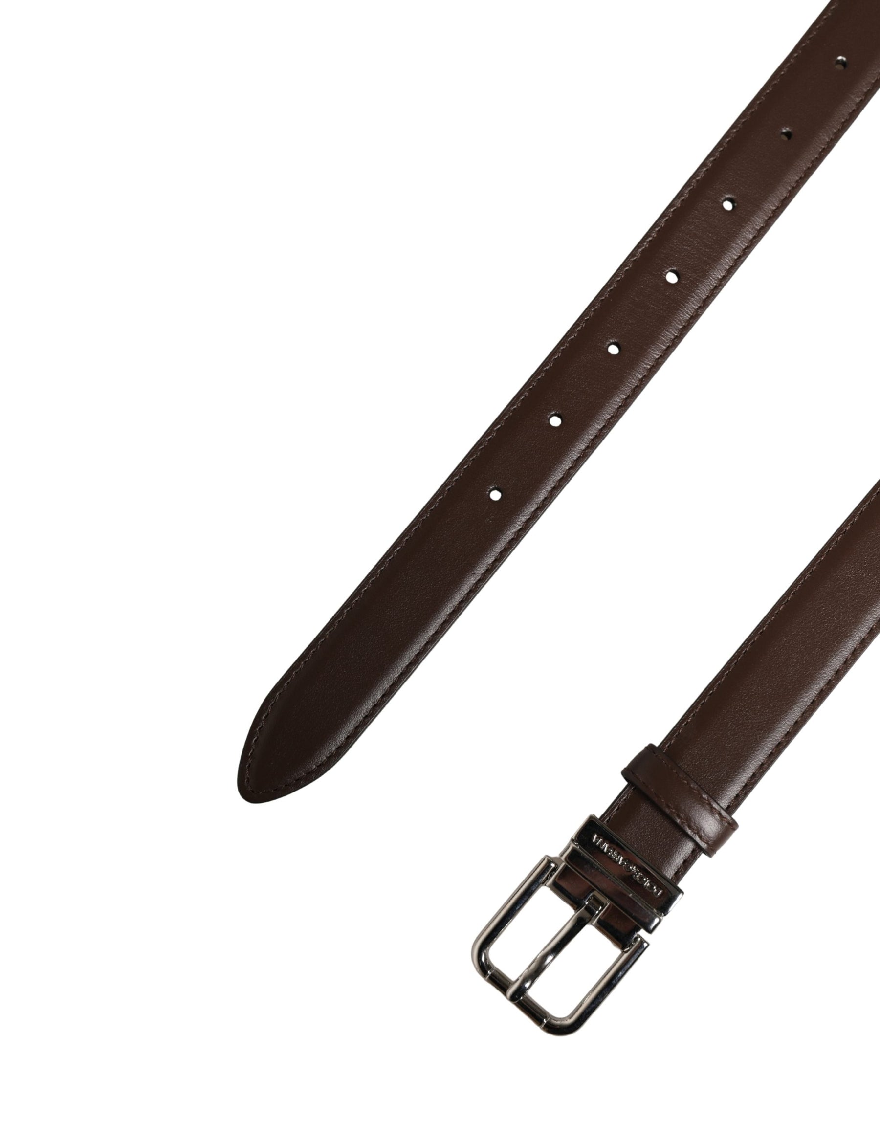 Dolce & Gabbana Belt Men Brown Classic Leather Metal Buckle Belt | Regal Royce